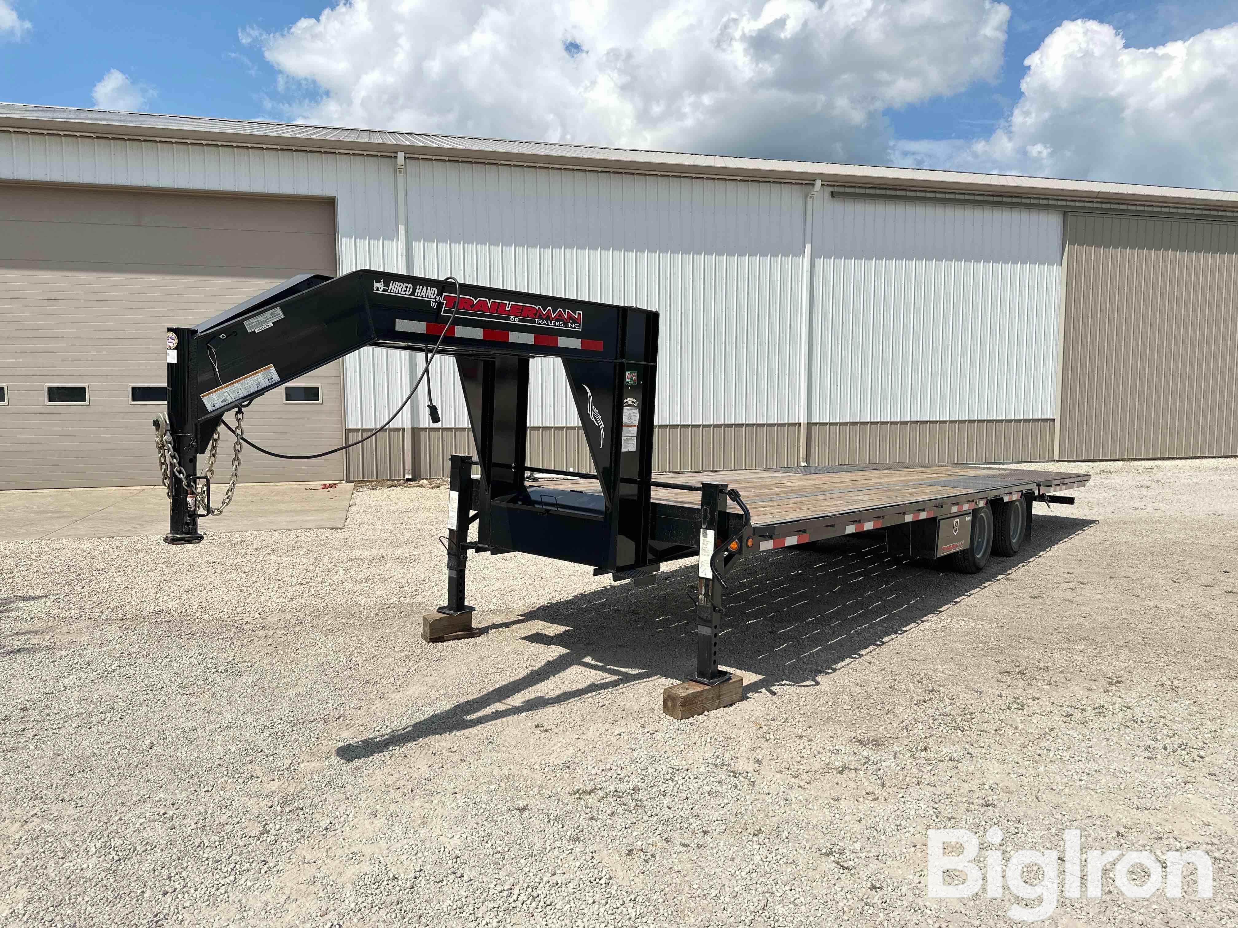 2015 Trailerman 30' Gooseneck T/A Flatbed Trailer W/Hydraulic Dovetail ...