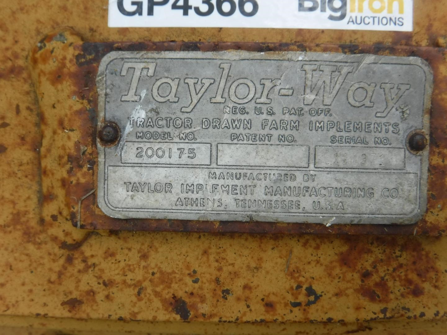 Taylor-Way 200175 9' Offset Disk BigIron Auctions