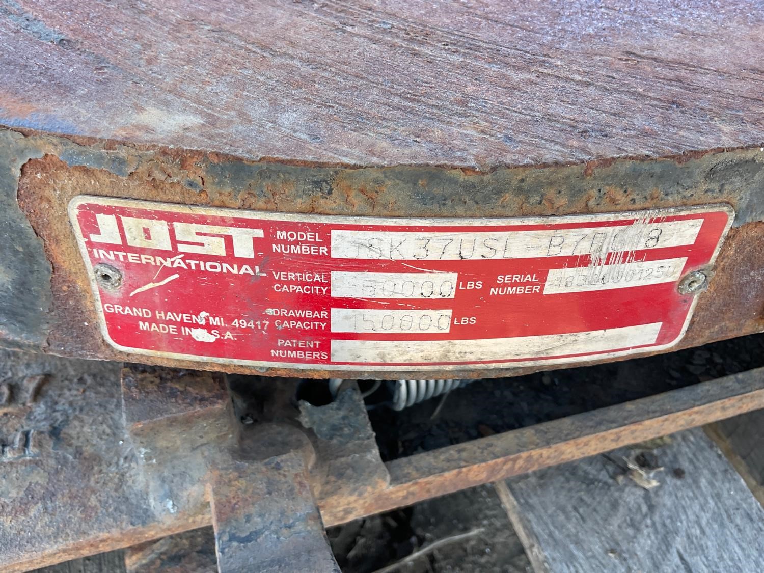 Jost Truck 5th Wheel Plate & Mounting Bracket BigIron Auctions