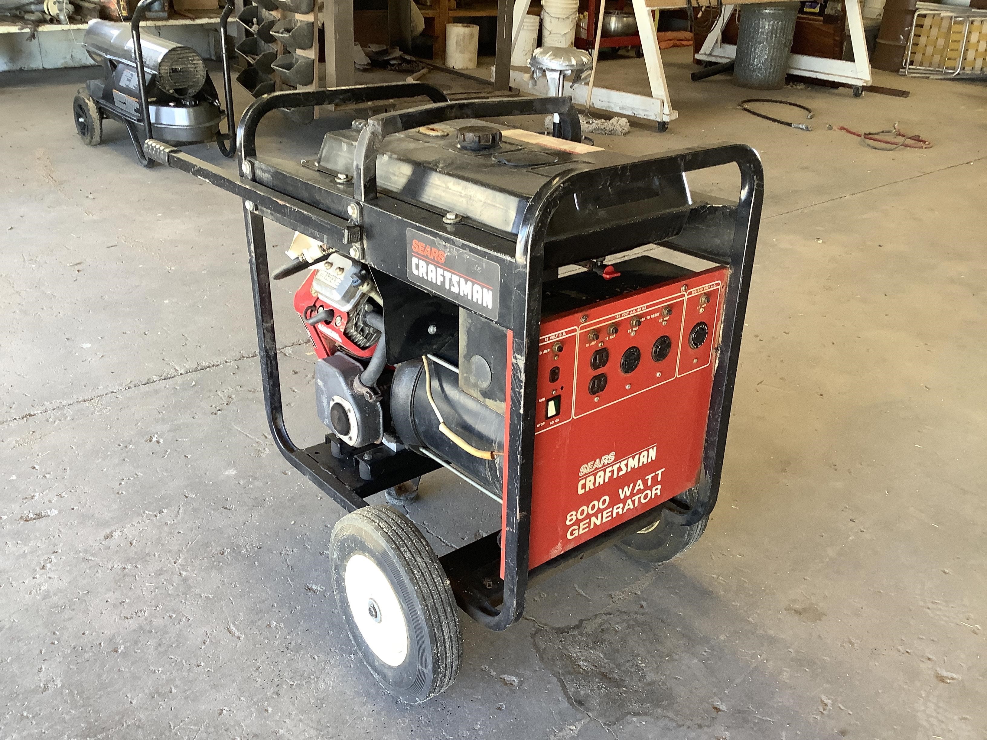 Sears Craftsman 8000 Watt Generator BigIron Auctions