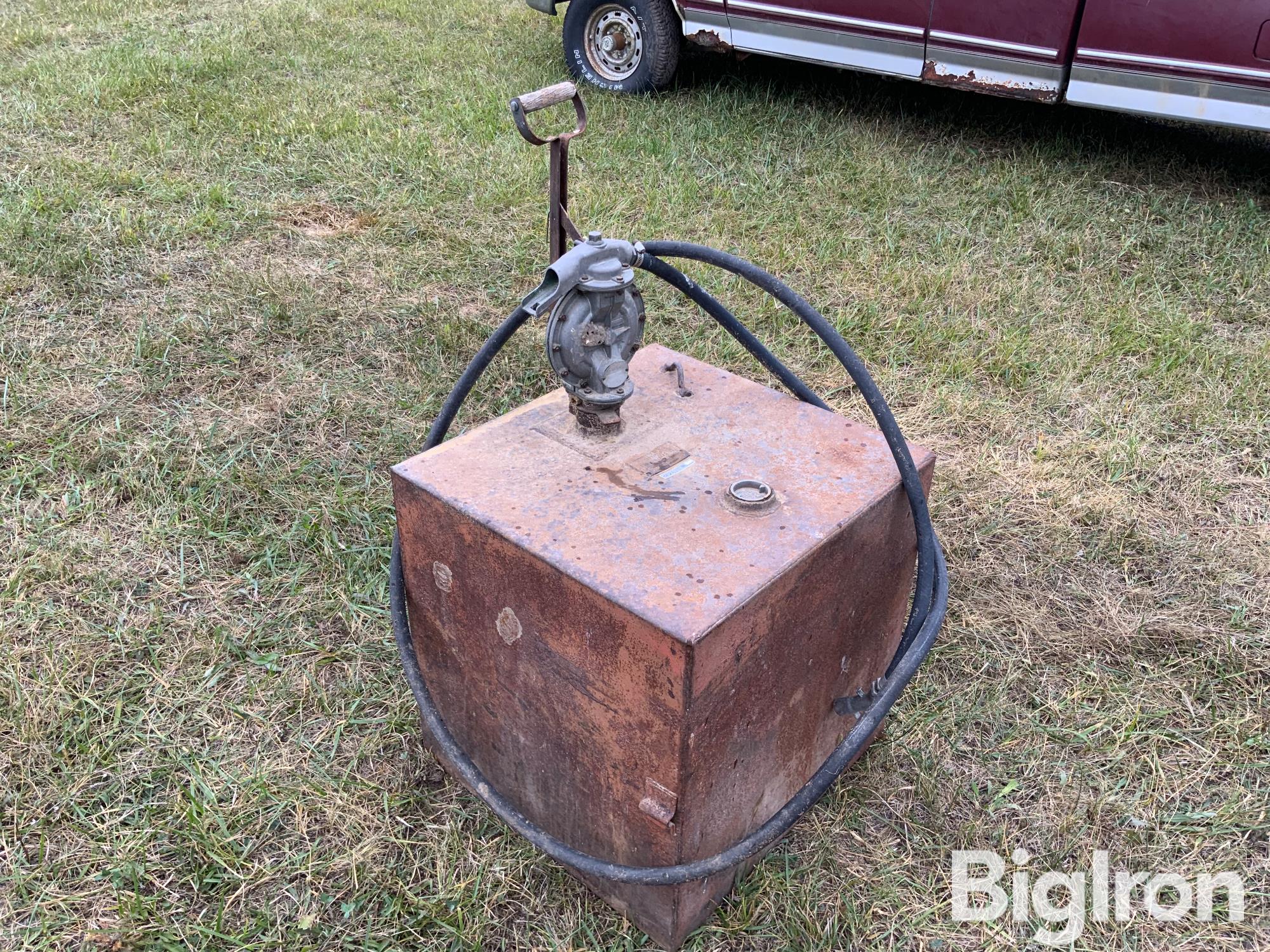 Certified Equip Square Fuel Tank w/ Hand Pump BigIron Auctions