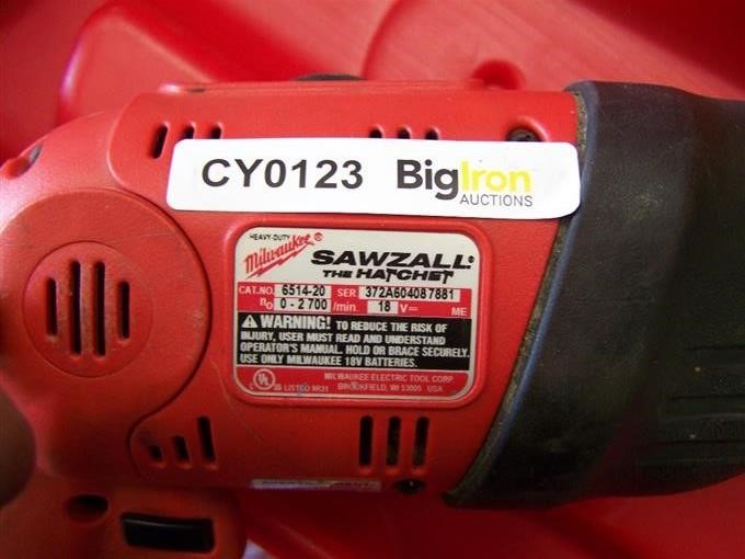 Milwaukee 6514 20 18 Volt Cordless SawZall BigIron Auctions