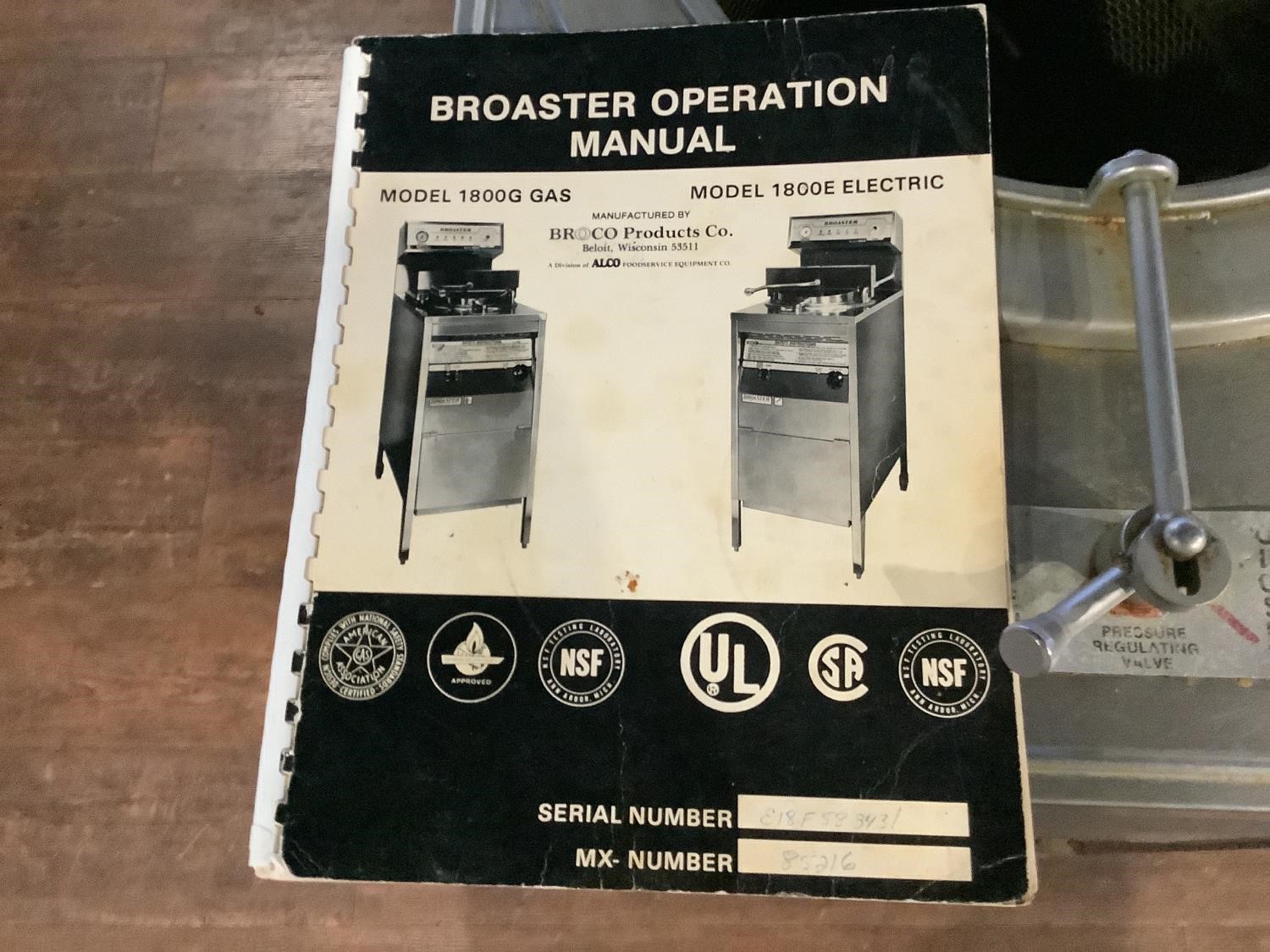 Broaster 1800 Electric Broaster BigIron Auctions