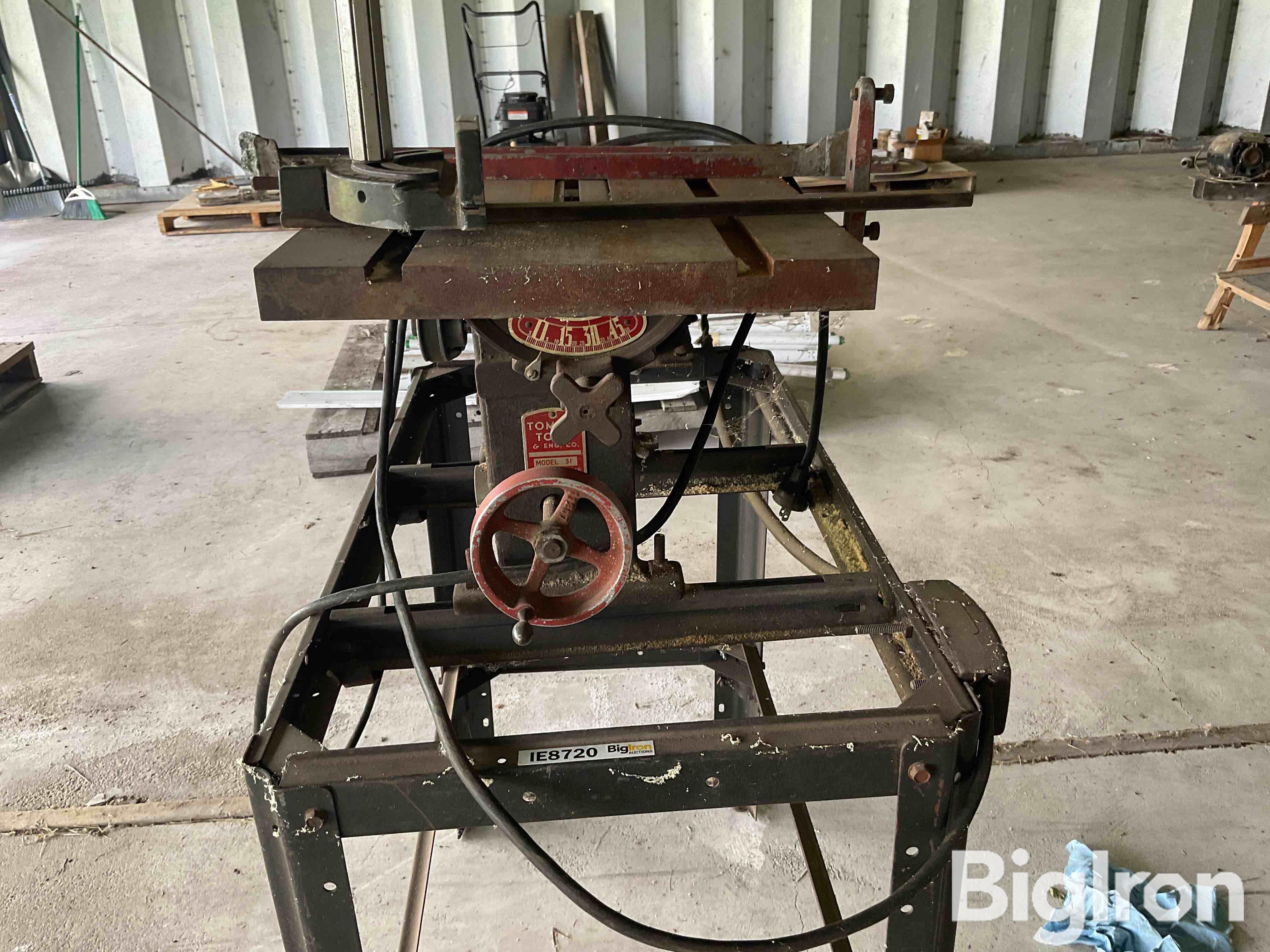 Tomlee Tool 31 Table Saw BigIron Auctions