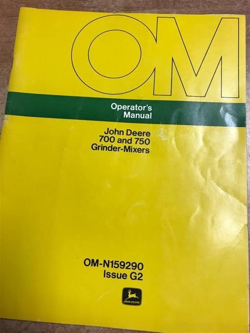 John Deere 700 & 750 Grinder Mixers Operator's Manual 