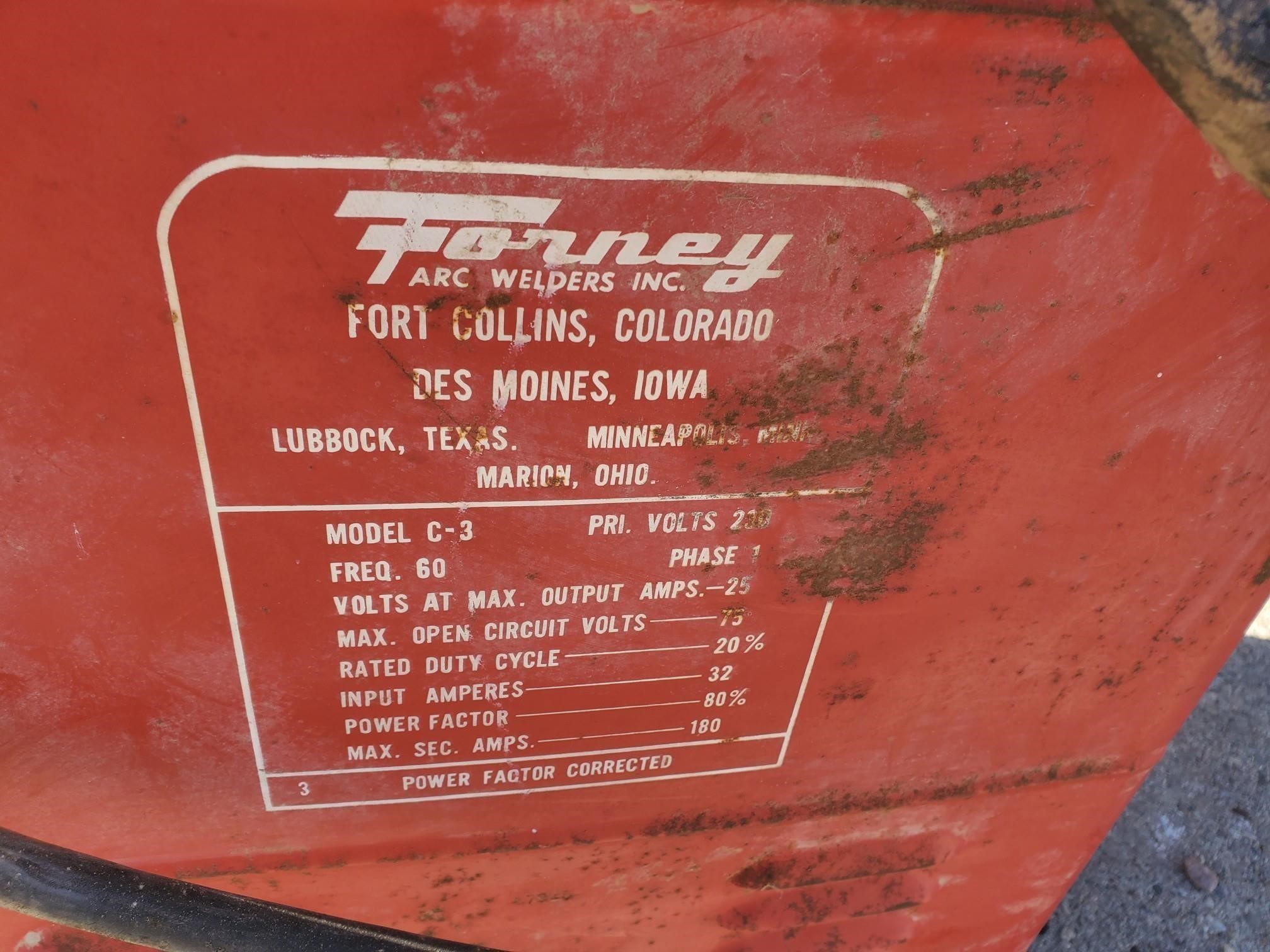 Forney C-3 Arc Welder BigIron Auctions