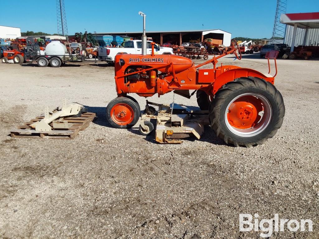 1943 Allis-Chalmers C 2WD Tractor W/Woods 9702 6' Belly Mower BigIron ...