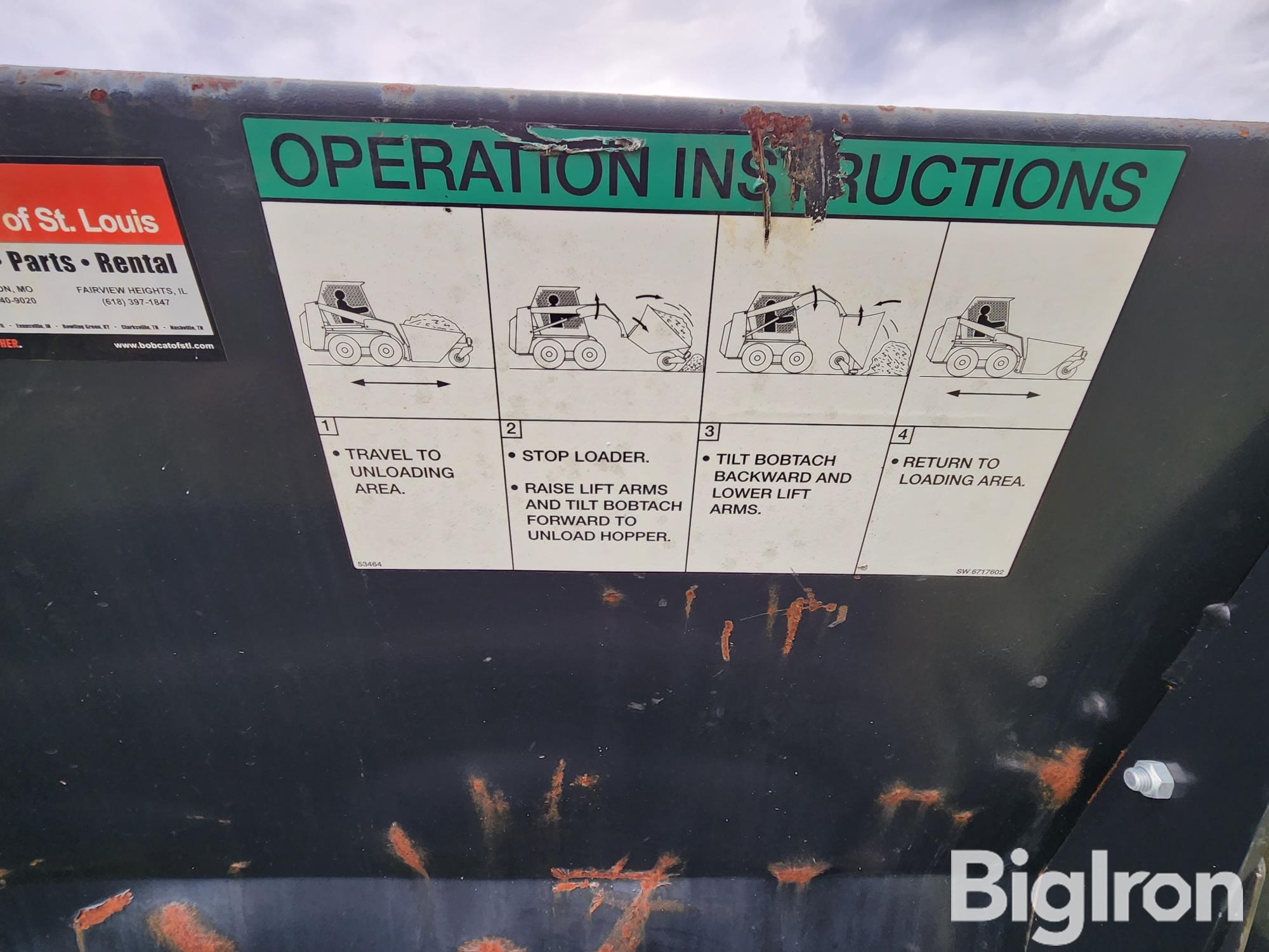 Bobcat 25 Hopper Dumping BigIron Auctions