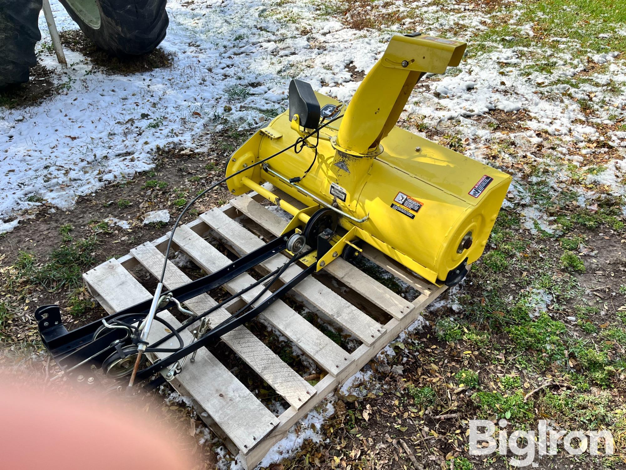 John Deere Lawn Tractor Snow Blower BigIron Auctions