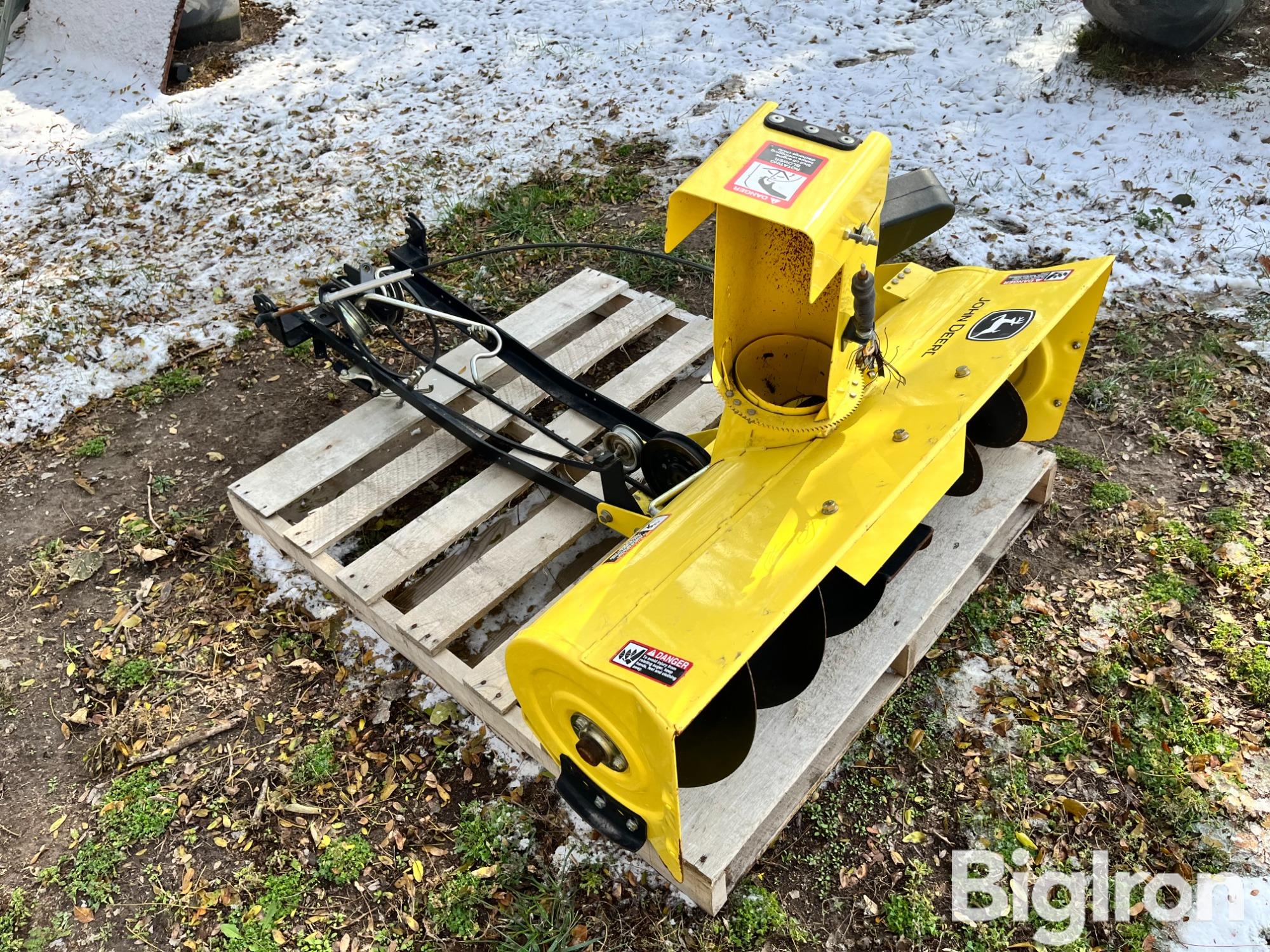 John Deere Lawn Tractor Snow Blower BigIron Auctions