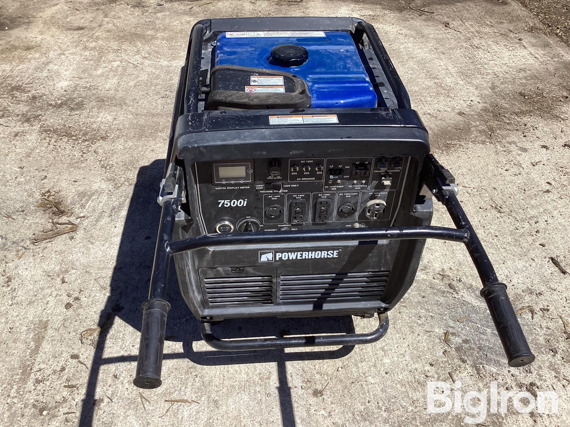 Powerhorse 7500i Portable Generator BigIron Auctions