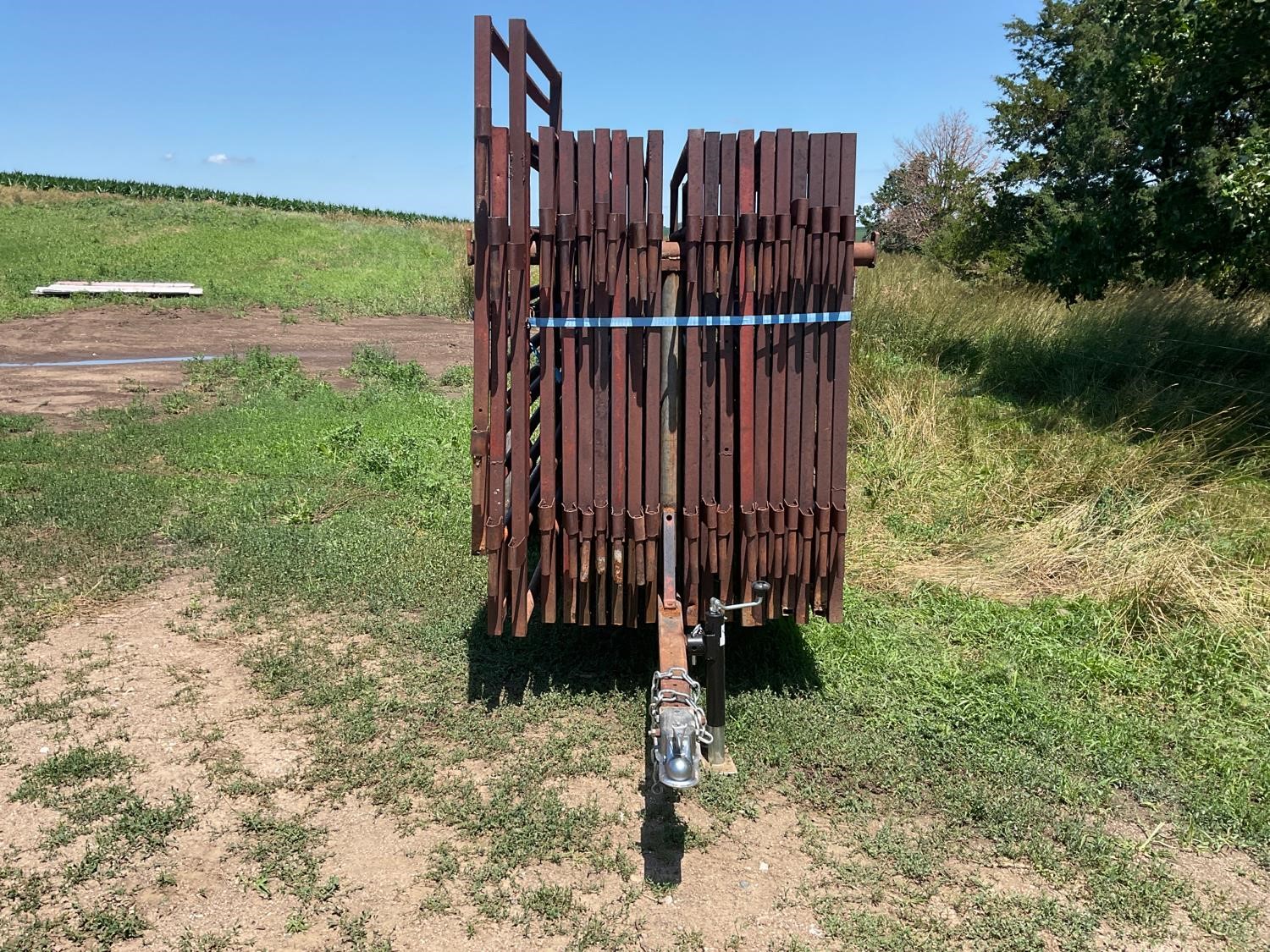 Portable Panel Trailer W/ Livestock Fencing Panels BigIron Auctions