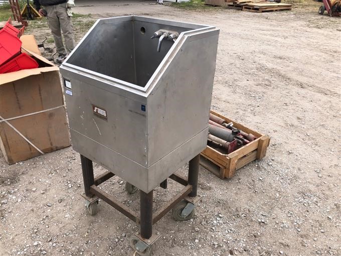 Stainless Ice-Tainer Stainless Steel Sink On Wheels BigIron Auctions