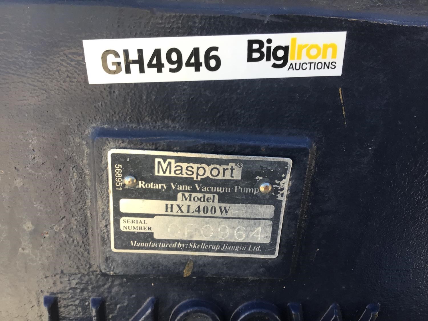 Masport HXL400W Rotary Vane Vacuum Pump BigIron Auctions