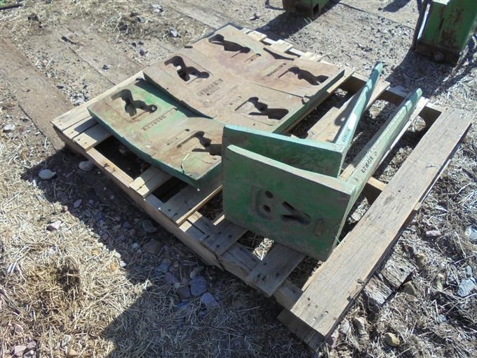 John Deere Front Slab Weight Set With Side Brackets BigIron Auctions