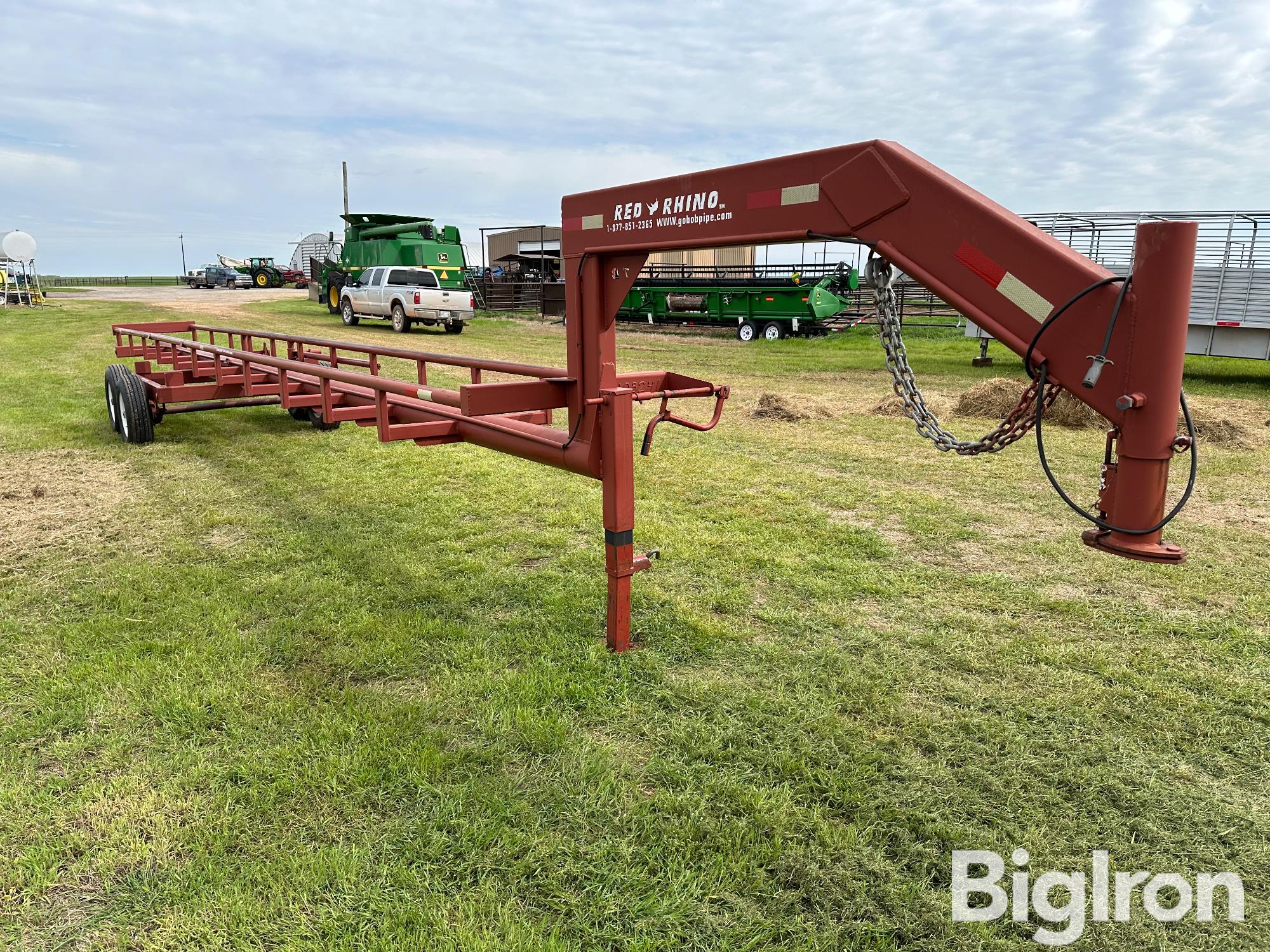 Red Rhino 36’ T/A Round Bale Hay Trailer BigIron Auctions