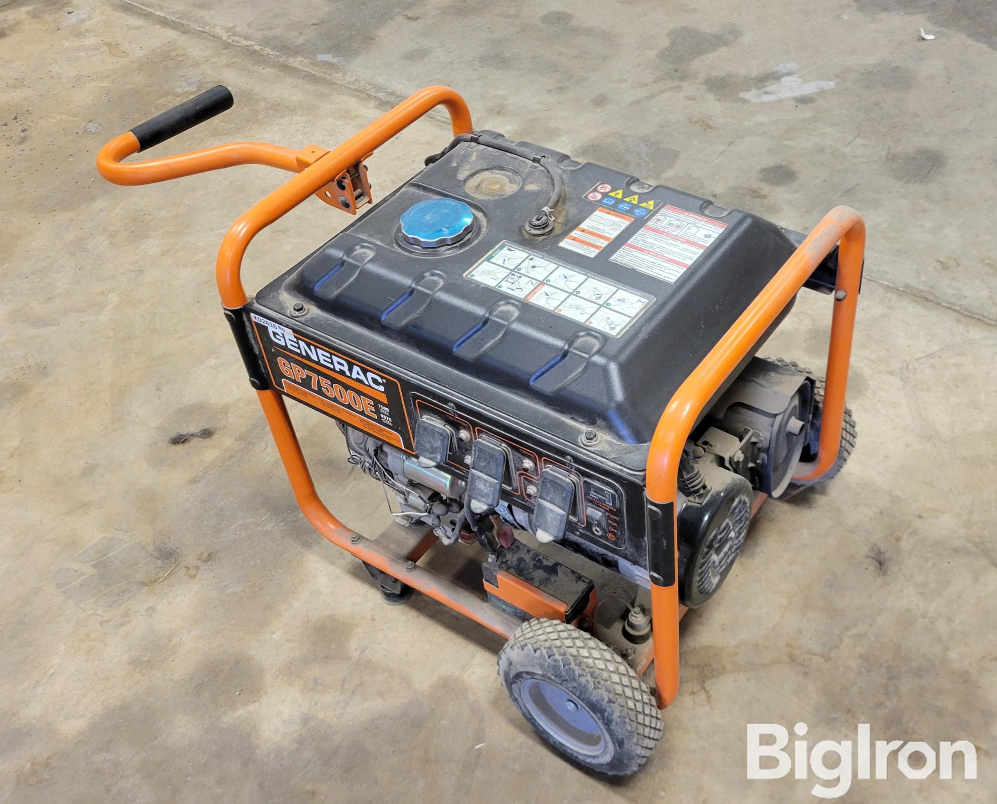 Generac GP7500 Gas Powered Generator BigIron Auctions