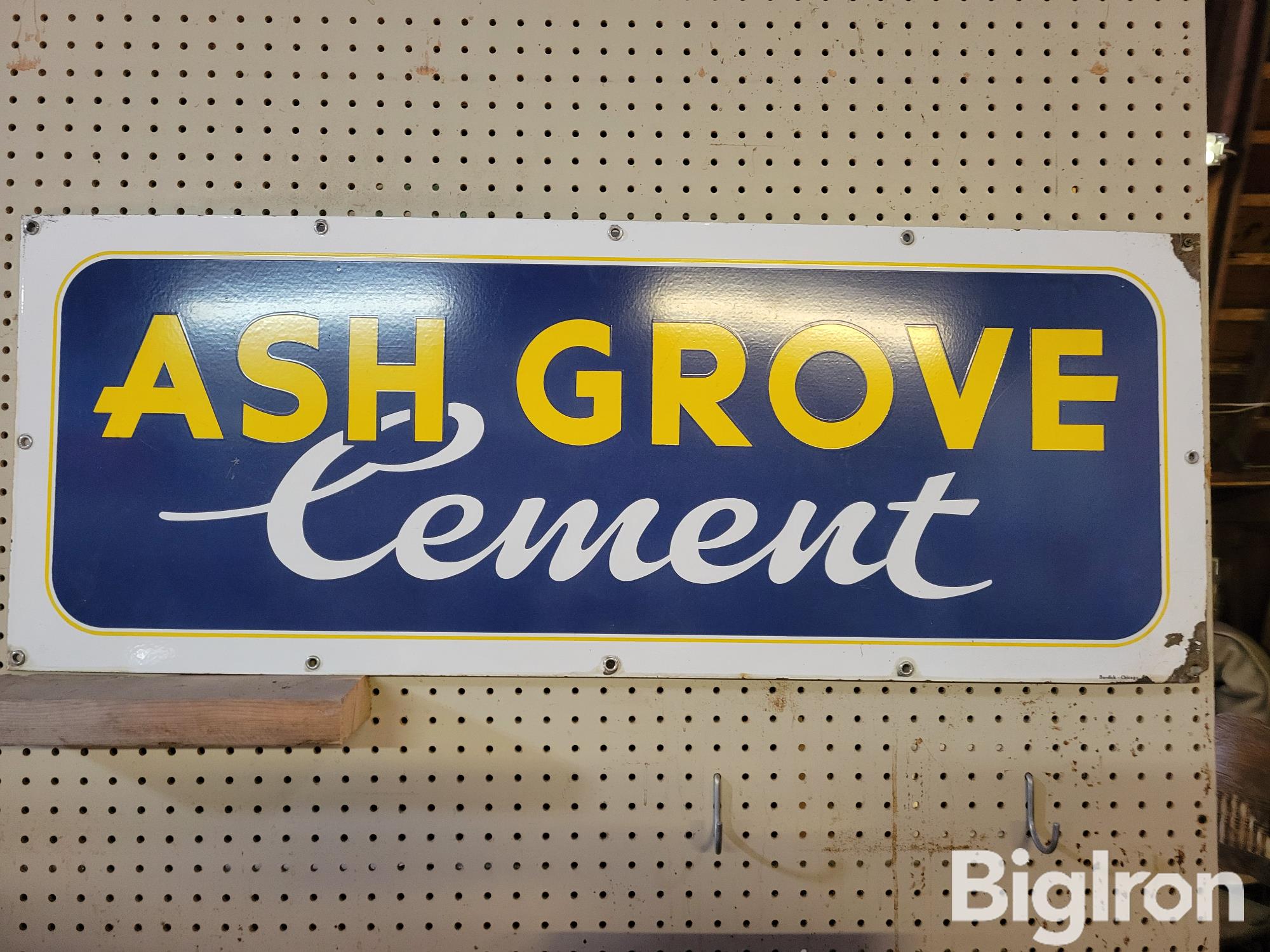 Ash Grove Cement Sign BigIron Auctions