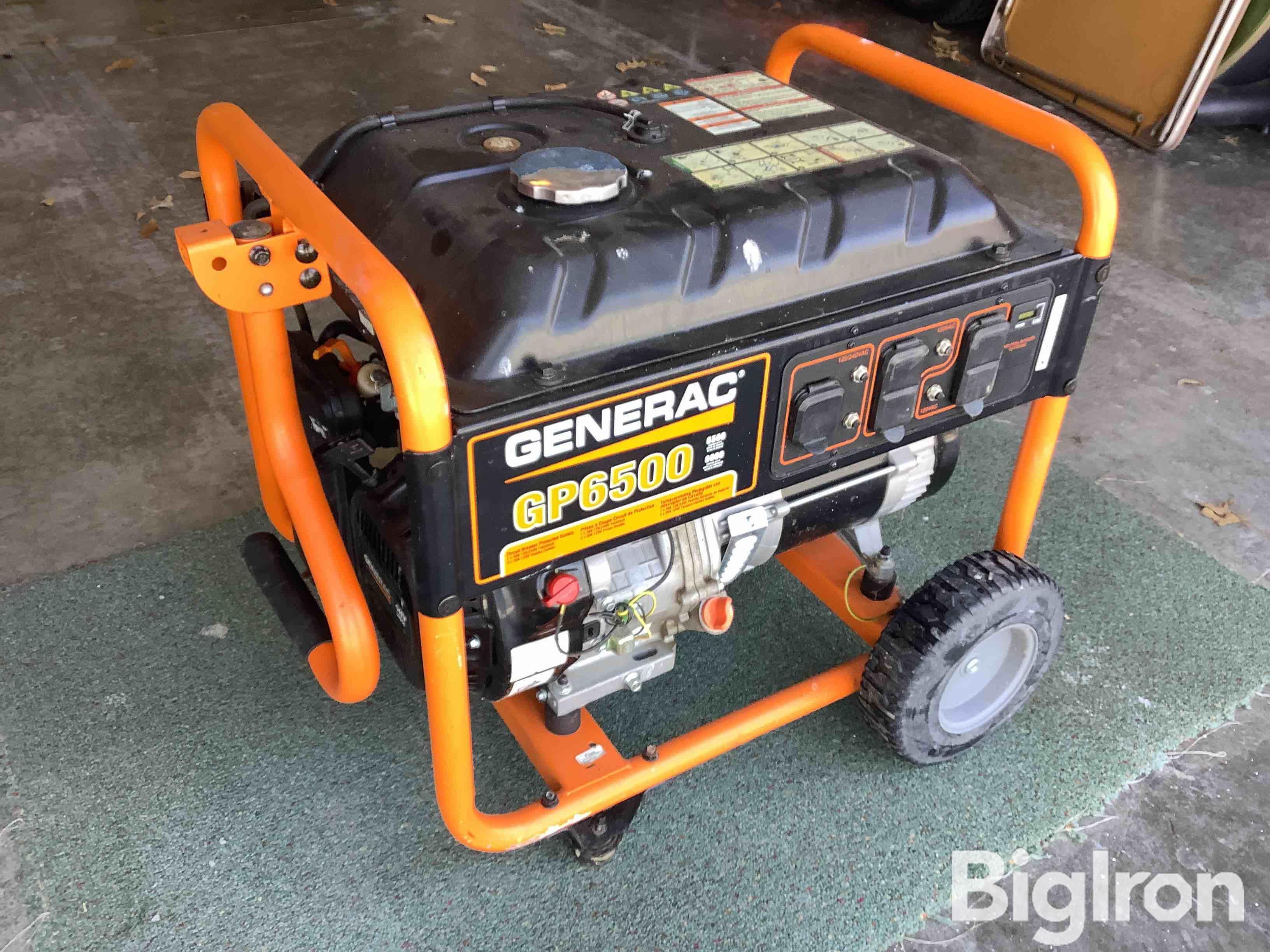 Generac Gp6500 Generator Bigiron Auctions 9669