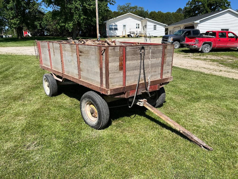 Hydraulic Lift Barge Box Wagon W/Firewood BigIron Auctions