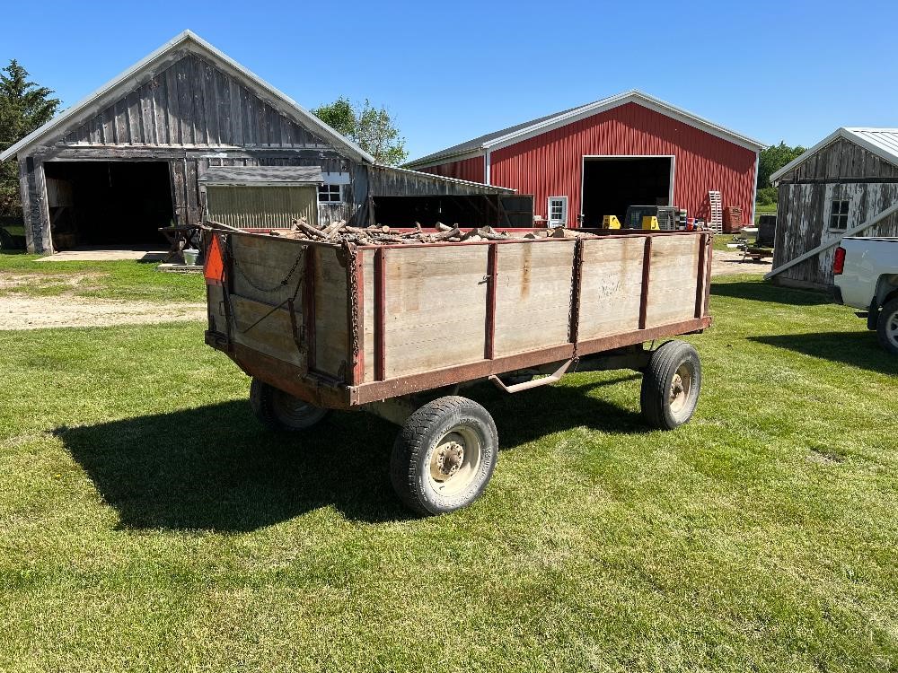 Hydraulic Lift Barge Box Wagon W/Firewood BigIron Auctions