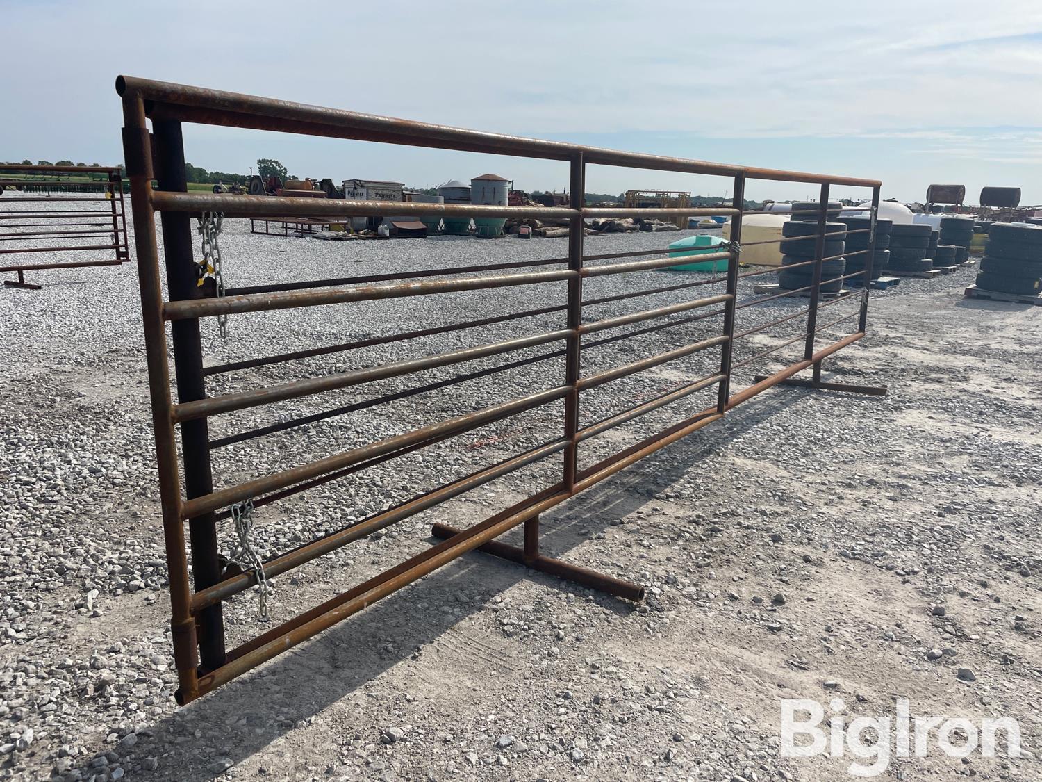 24' Free Standing Cattle Panel With 12' Swing Gate BigIron Auctions