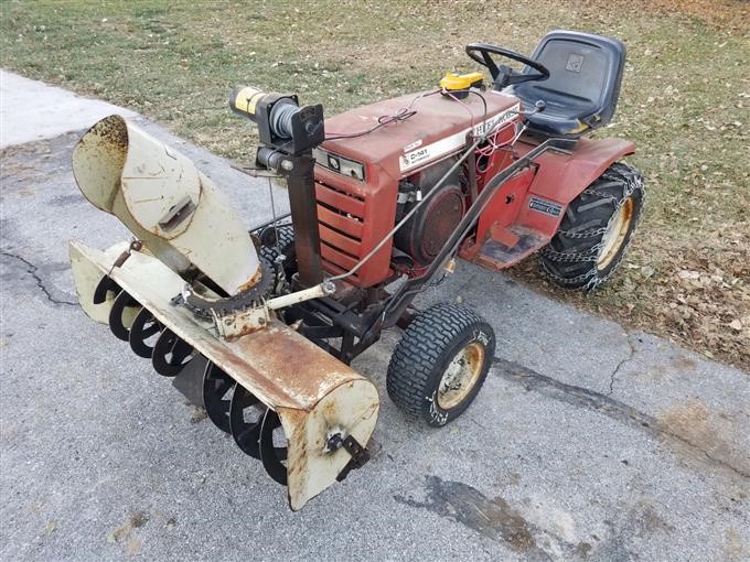 Wheel Horse C 141 Garden Tractor W Sears Snow Blower Attachment