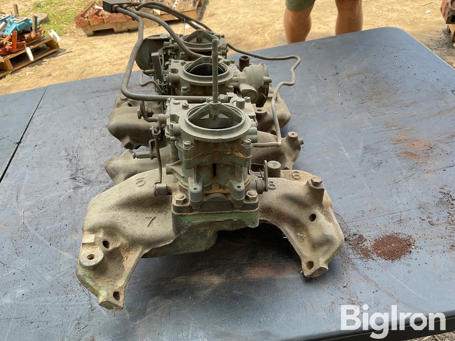 1958 Pontiac Tri-Power Intake Manifold & Carburetors BigIron Auctions