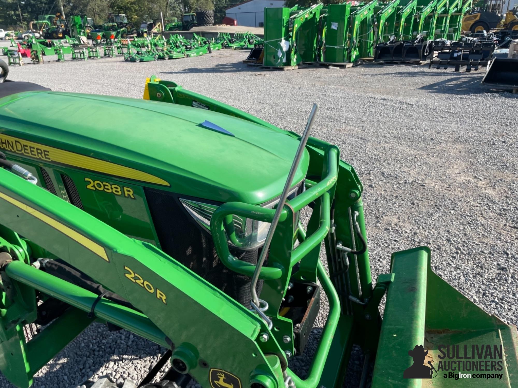 2017 John Deere 2038R MFWD Compact Utility Tractor W/Loader BigIron ...