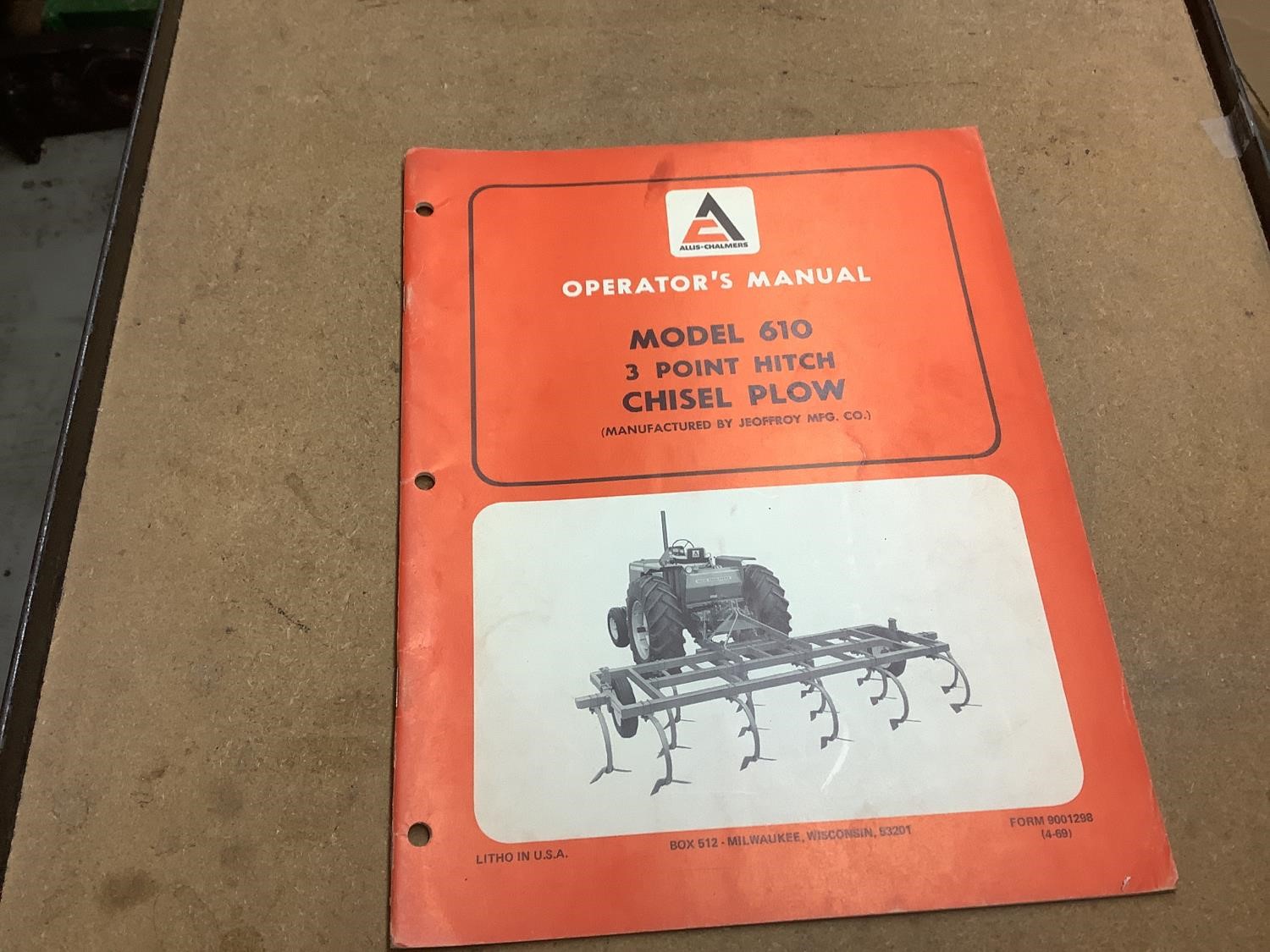 Allis-Chalmers Chisel Plow Manuals BigIron Auctions