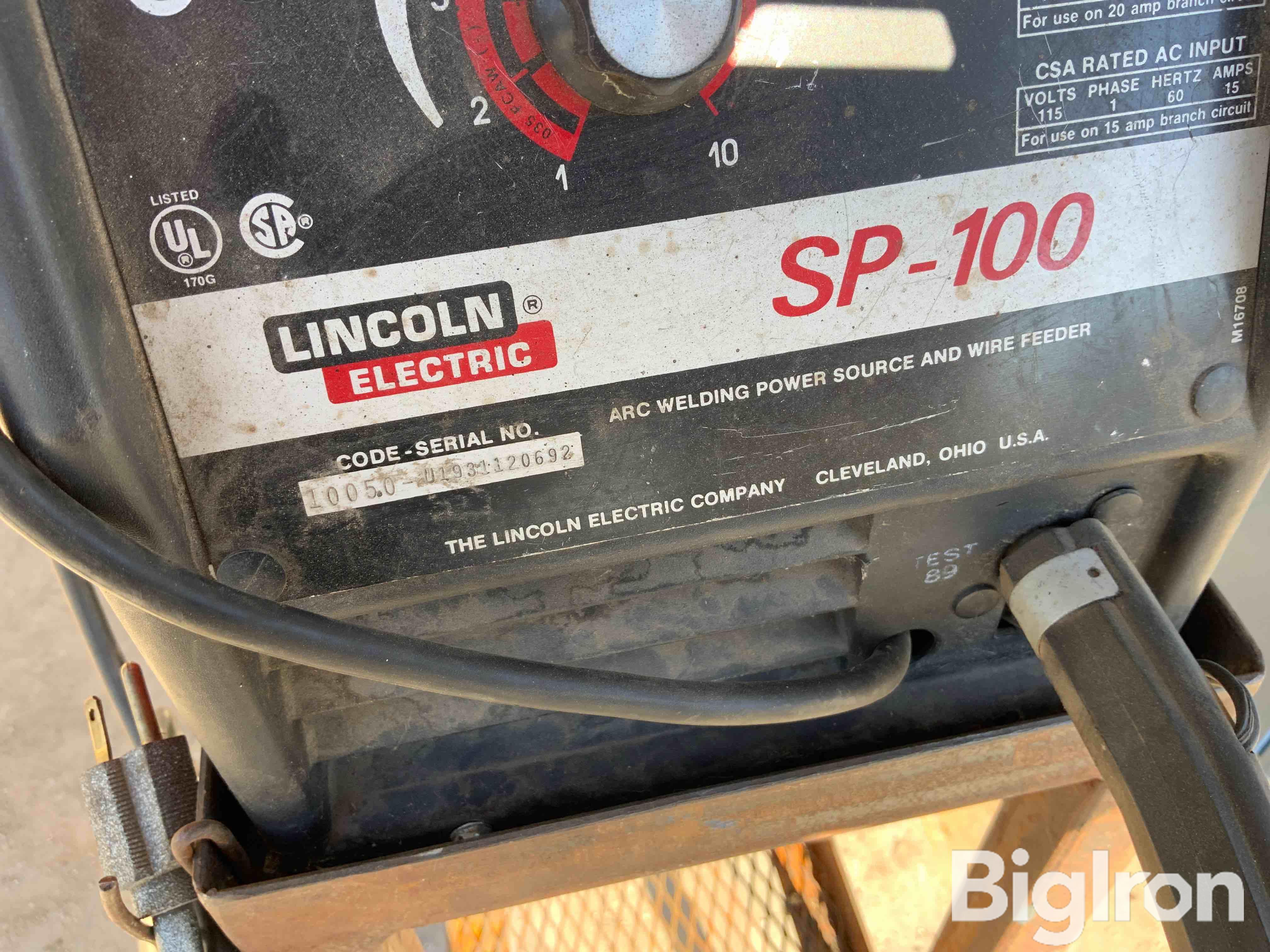 Lincoln Electric SP100 Wire Welder BigIron Auctions