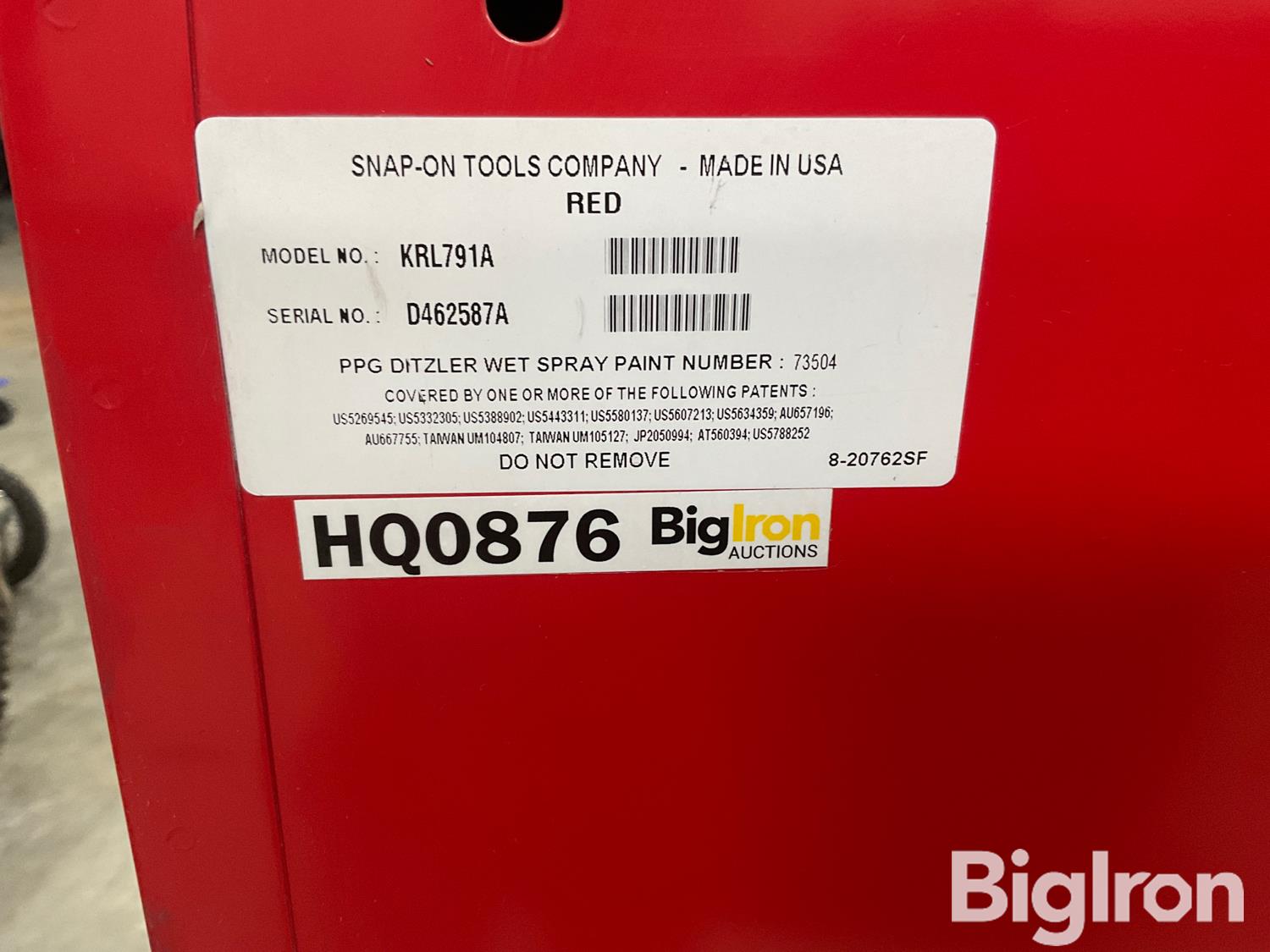 Snap on tool box on sale serial number search