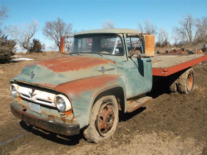 1956 Ford F600 Flatbed Truck Bigiron Auctions