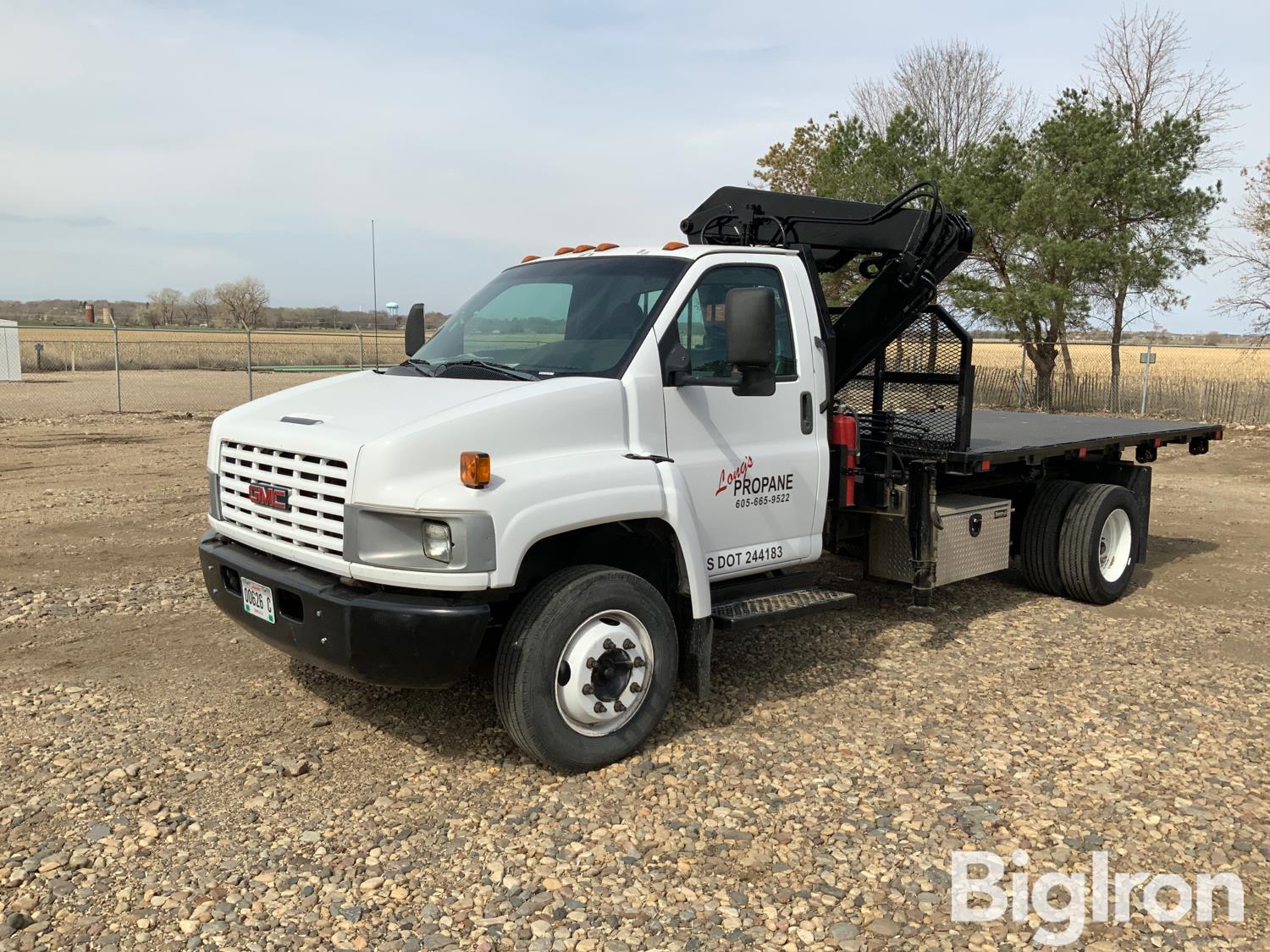 2005 GMC C5500 TopKick SA Flatbed Boom Truck BigIron Auctions