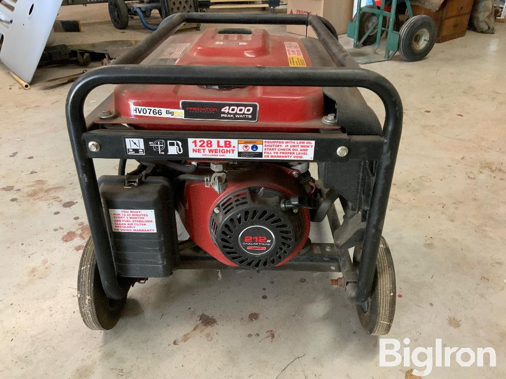 Predator 4000 Generator BigIron Auctions