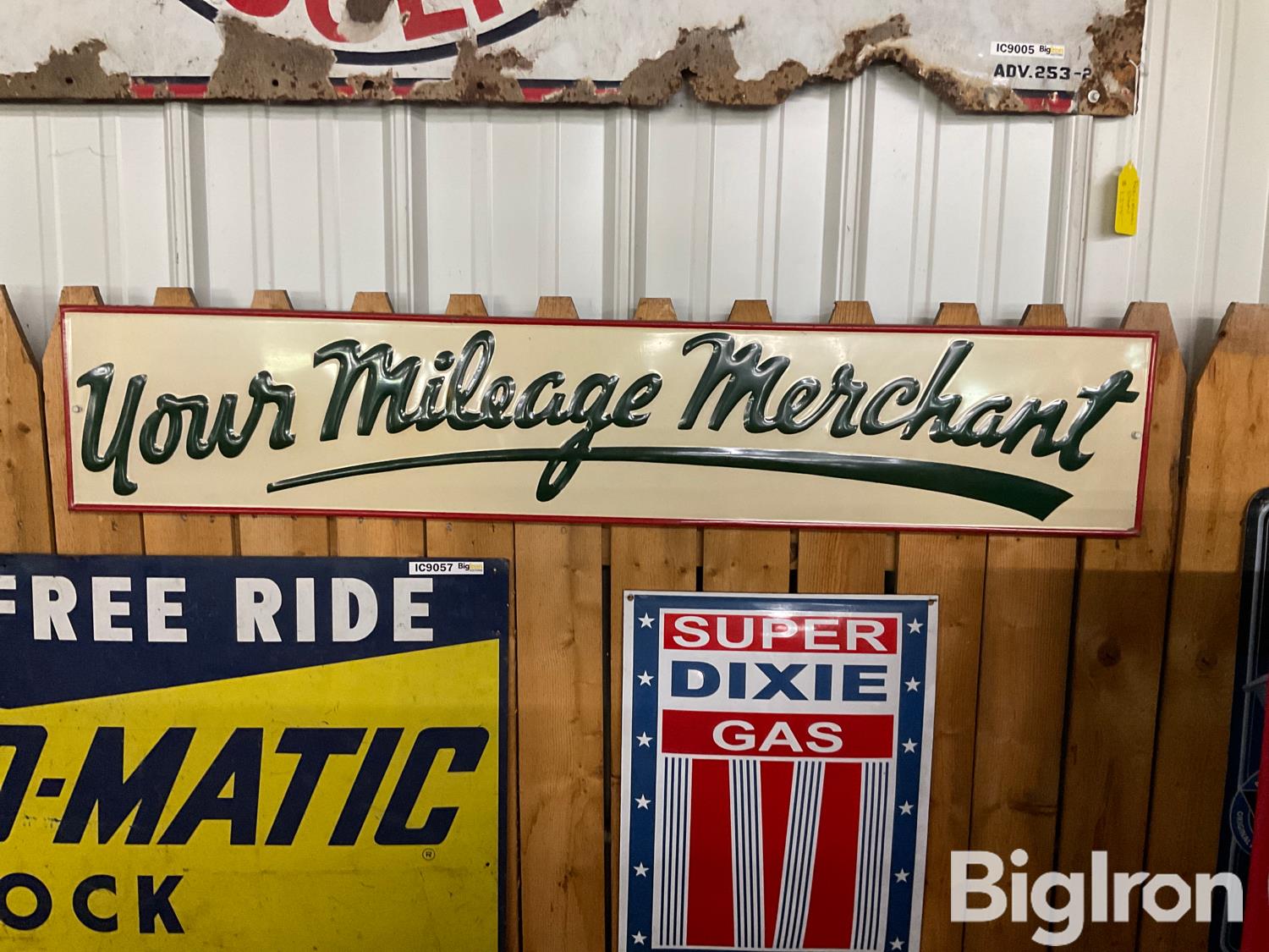 Your Mileage Merchant Metal Sign BigIron Auctions