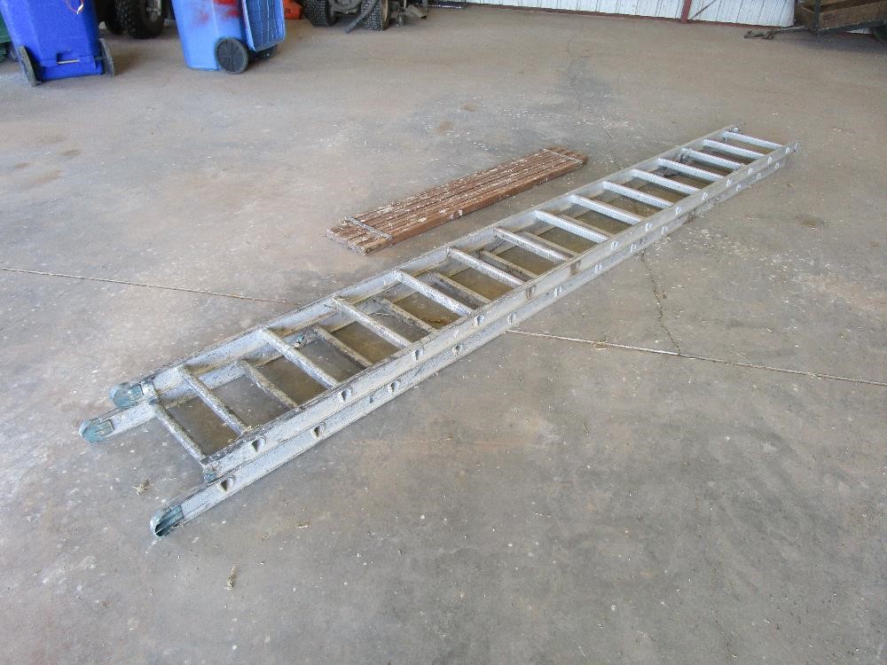 26' Aluminum Extension Ladder & Walkboard BigIron Auctions