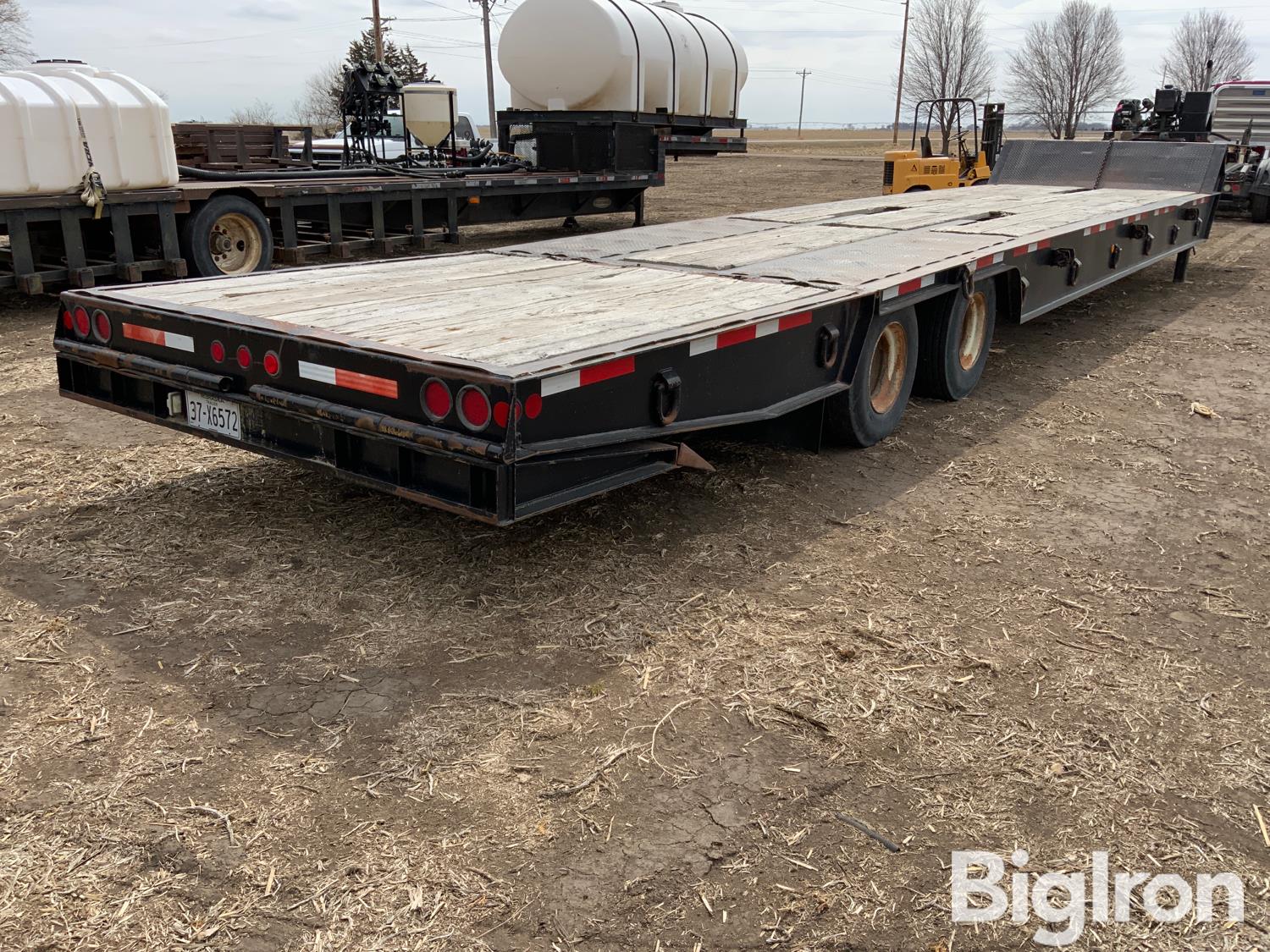 1990 Trail King TK60HTP462 T/A Fixed Neck Heavy Hauler Lowboy W/Hyd ...