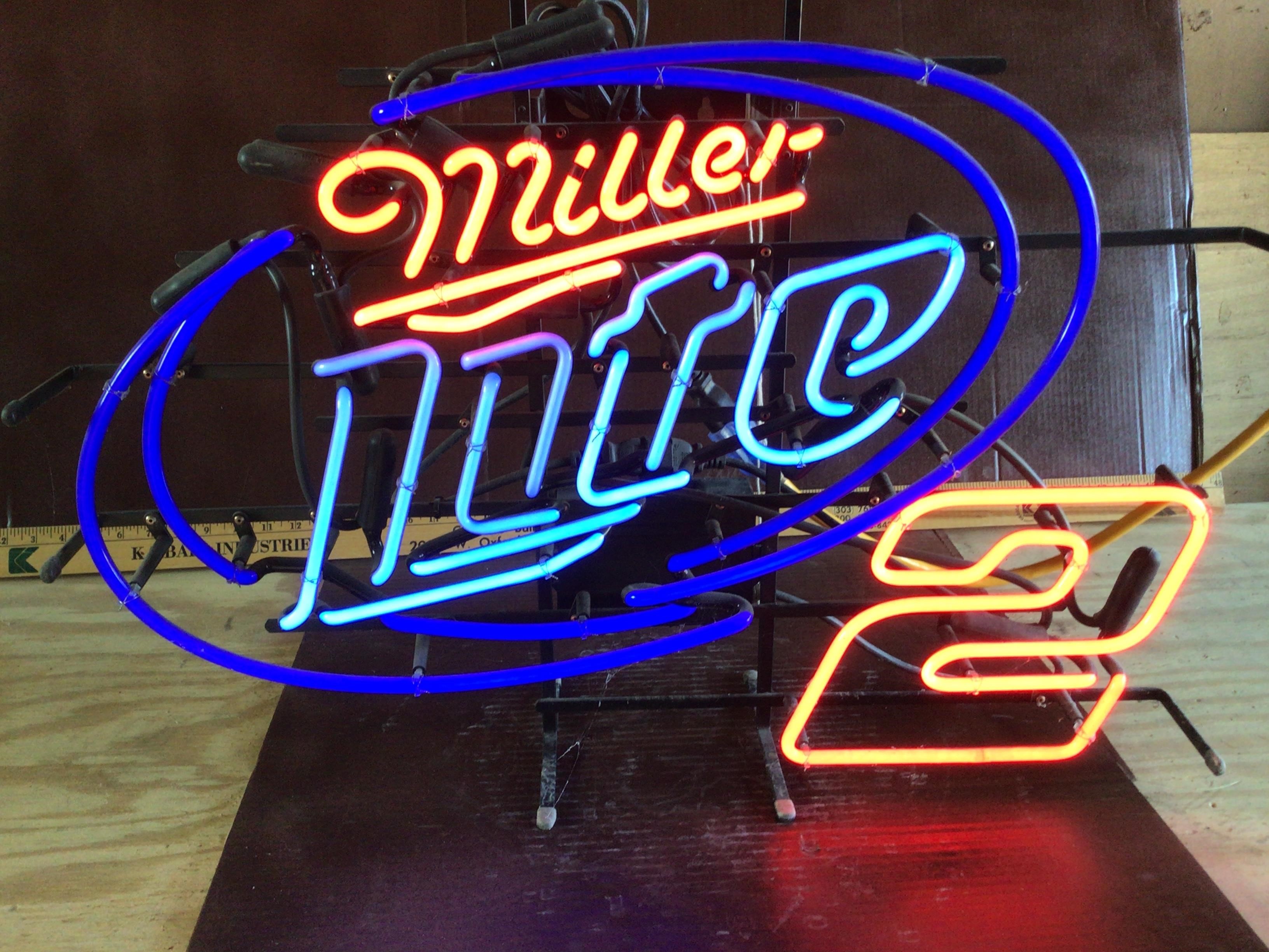 2010 Miller Lite Nascar #2 Neon Sign BigIron Auctions