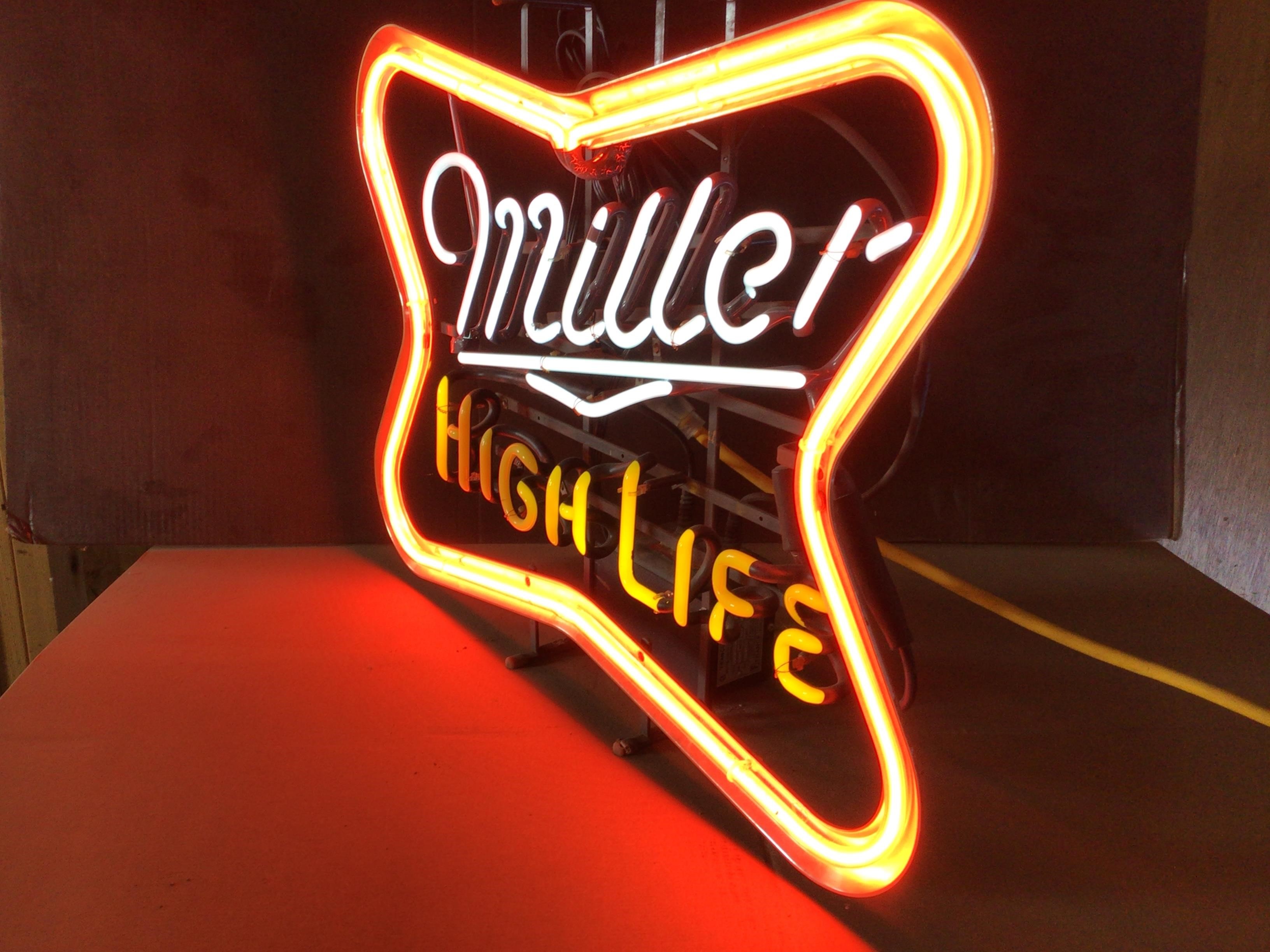 miller high life neon light