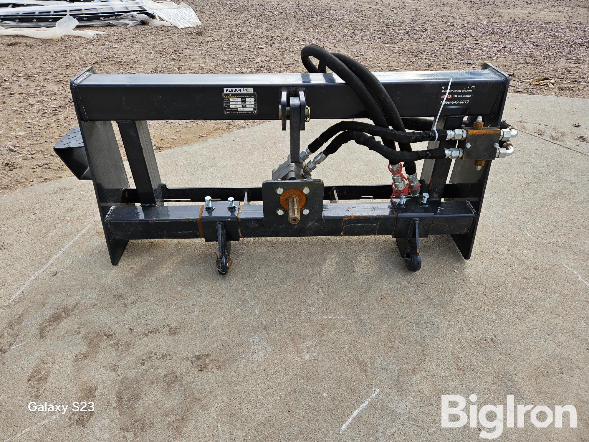 2024 Land Honor PHA-16-2C 3-Pt Hitch W/540 PTO Skid Steer Attachment ...