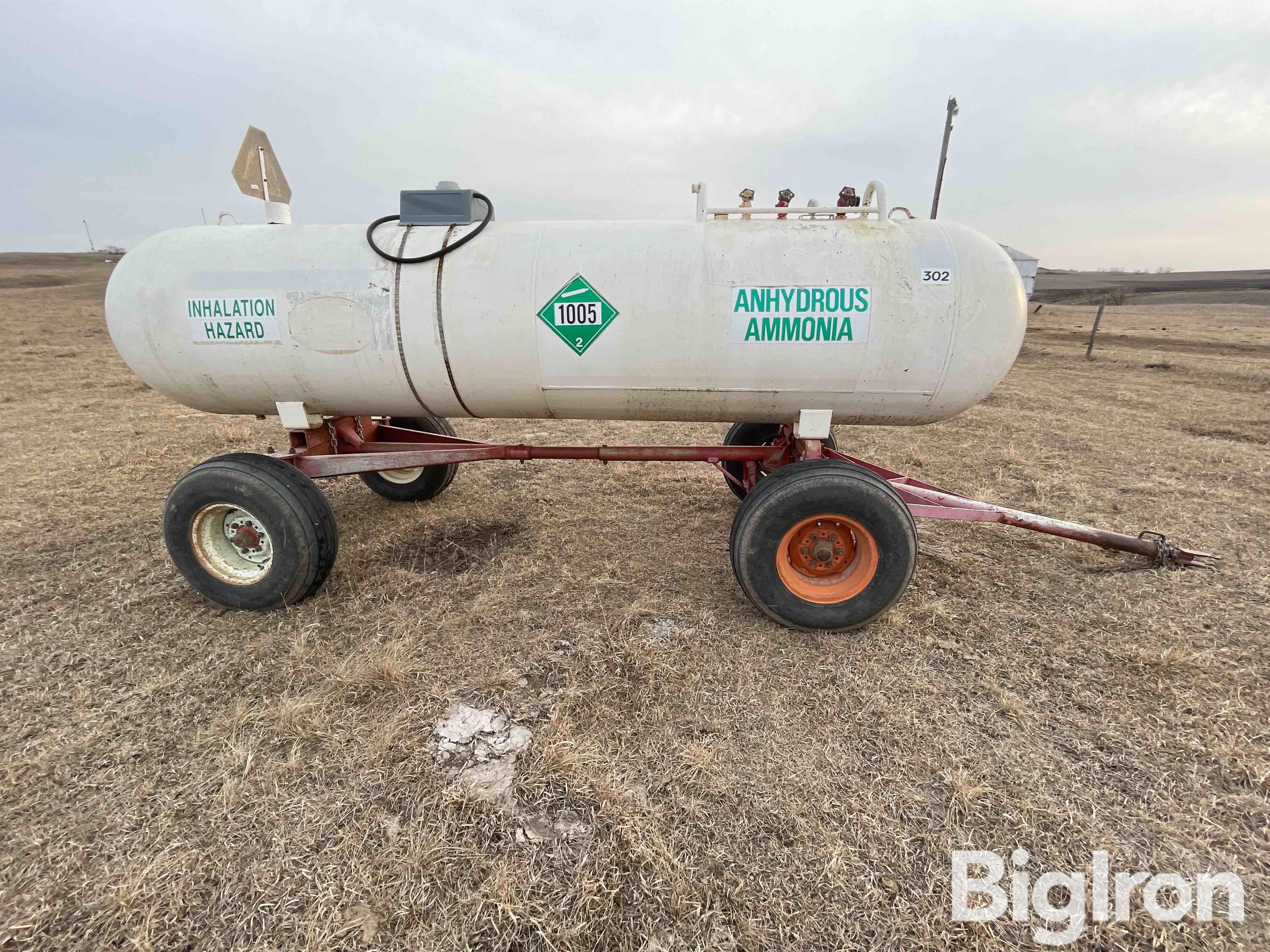 1993 1000-Gallon NH3 Nurse Tank W/Running Gear BigIron Auctions