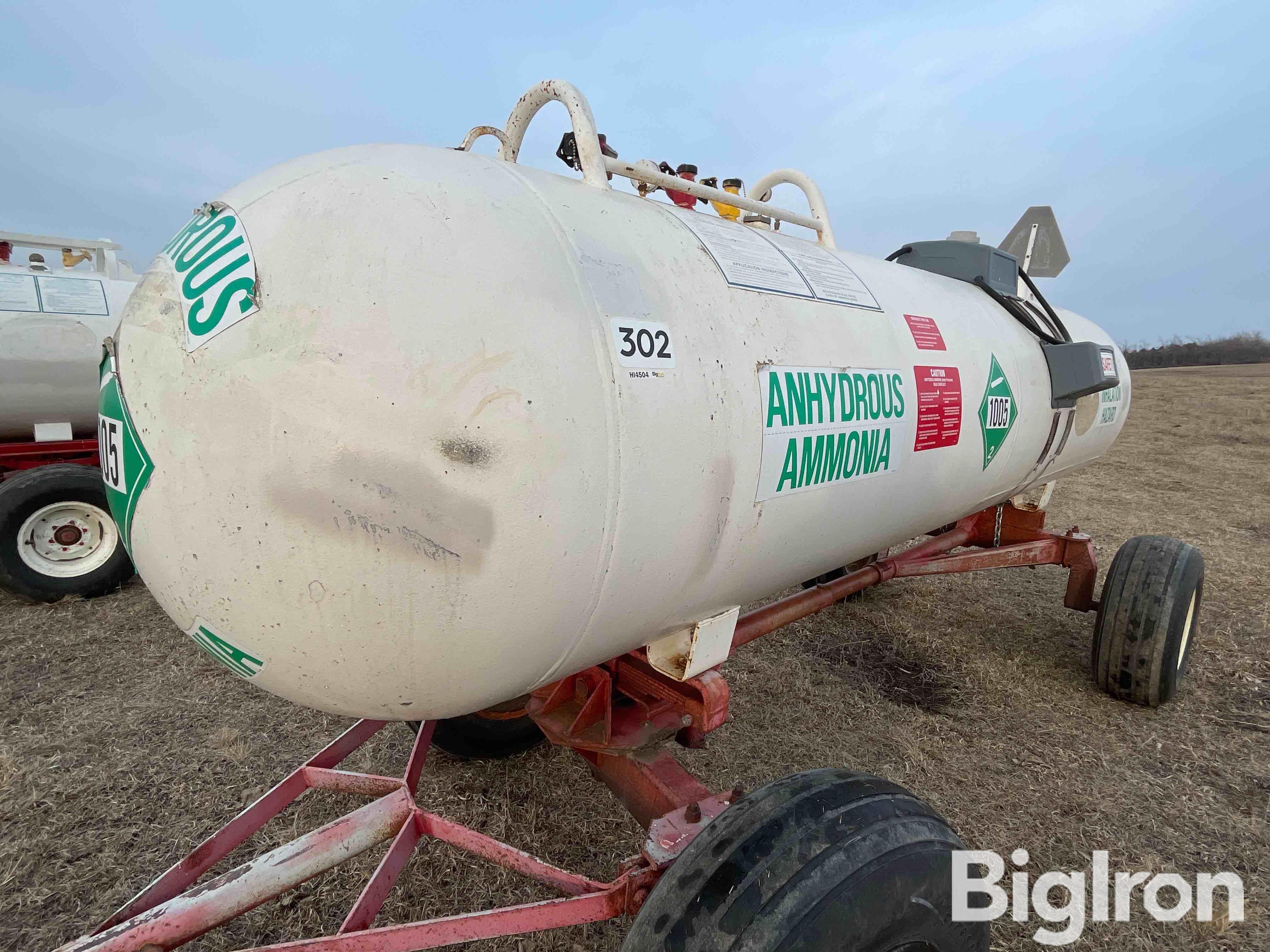 1993 1000-Gallon NH3 Nurse Tank W/Running Gear BigIron Auctions