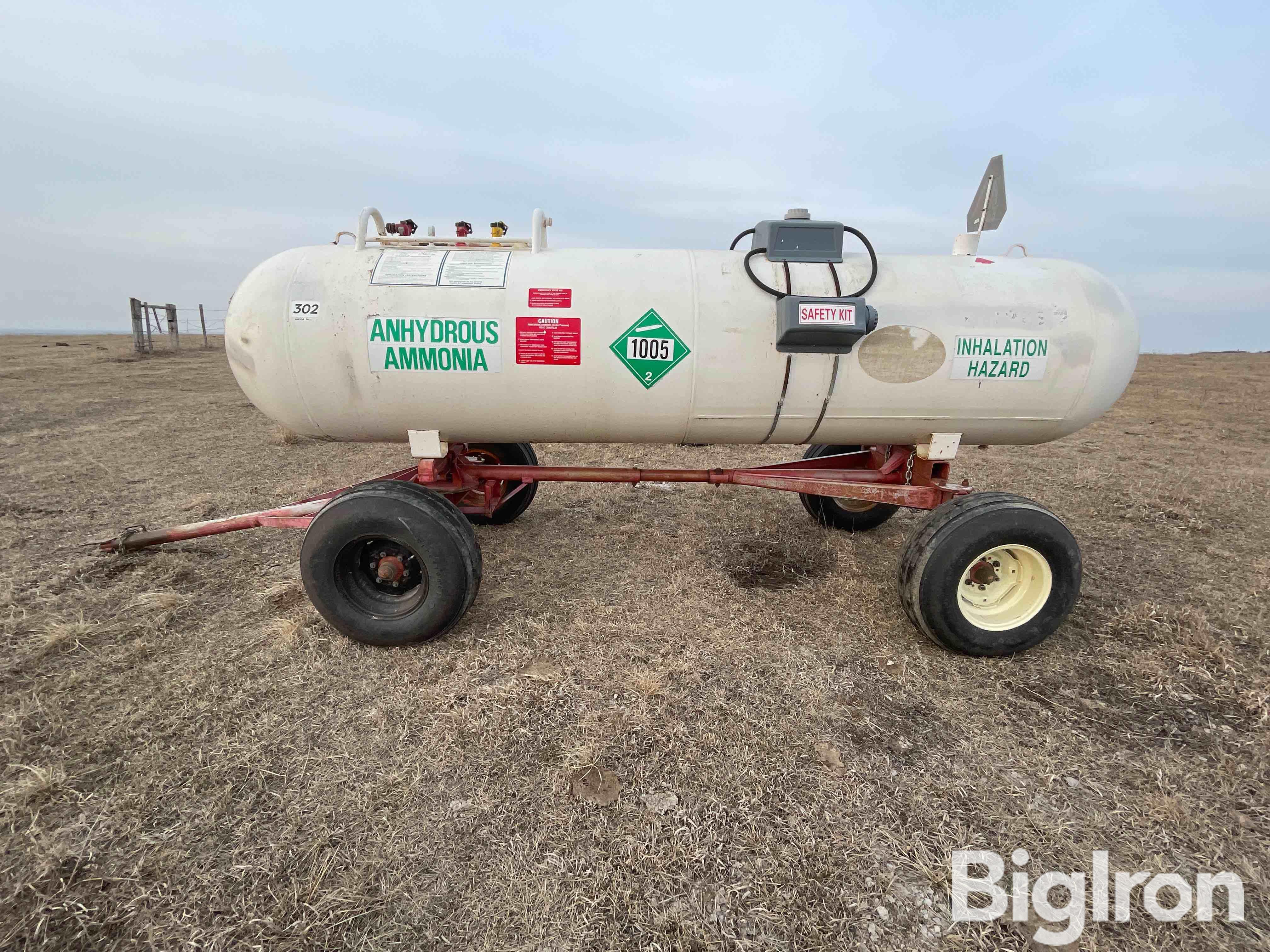 1993 1000-Gallon NH3 Nurse Tank W/Running Gear BigIron Auctions