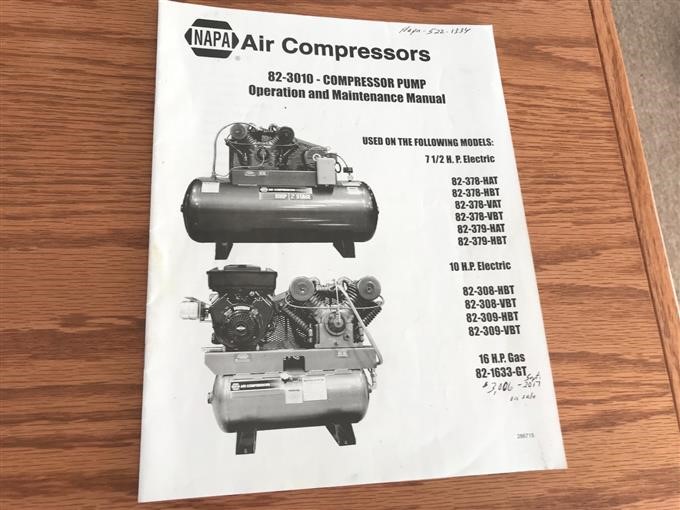 Napa Air Compressor BigIron Auctions