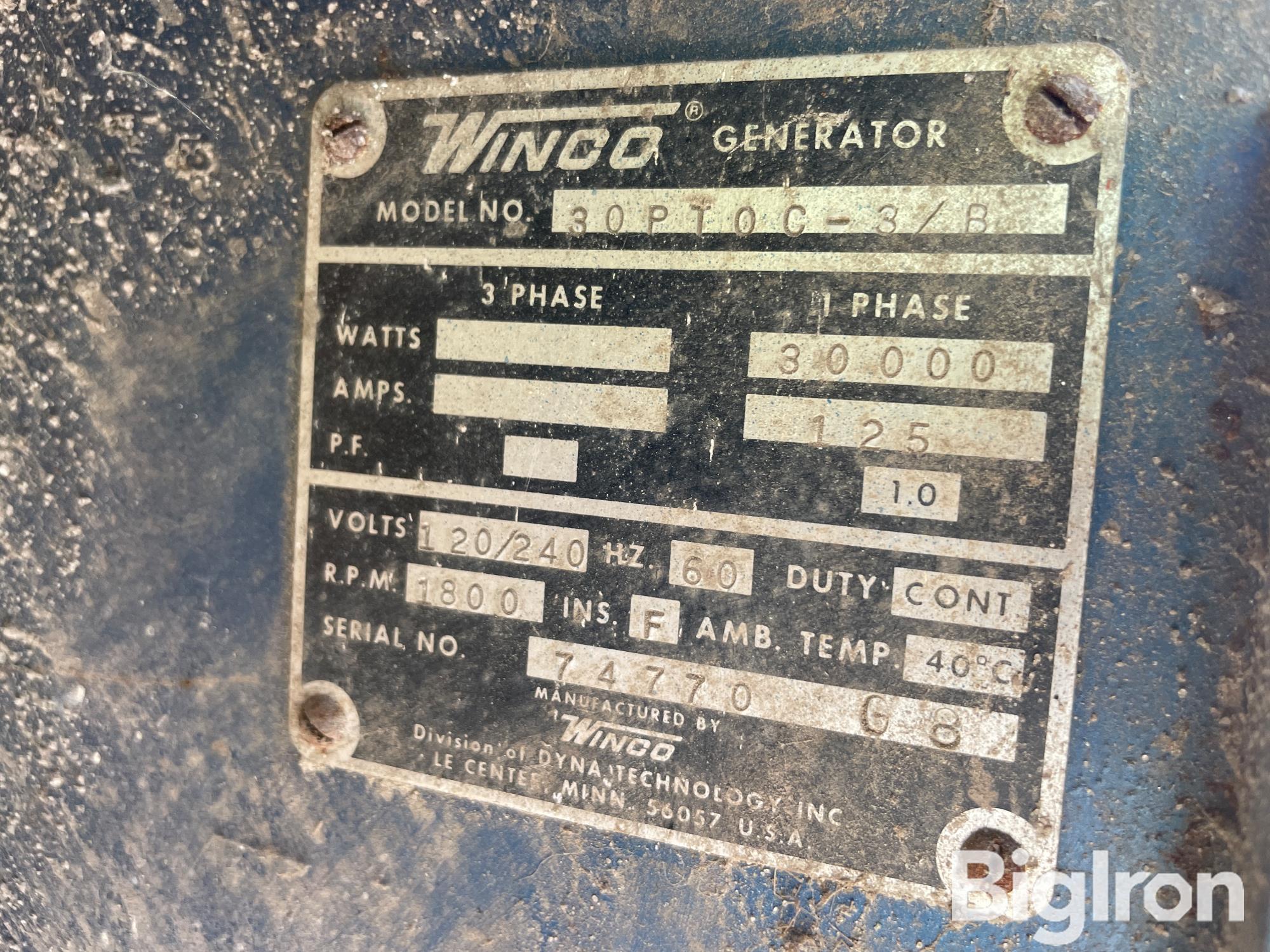 Winco 30PTOC-3/B PTO Generator BigIron Auctions