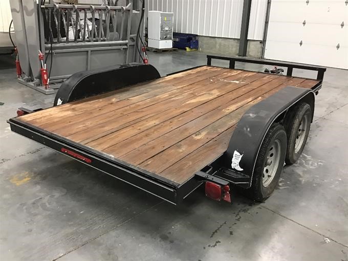 2016 Fabrique Par MAXXD 12' T/A Flatbed Utility Trailer ...