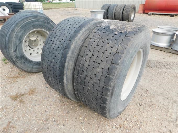 Alcoa /Michelin Super Single Rims & 455/55R22.5 Tires BigIron Auctions