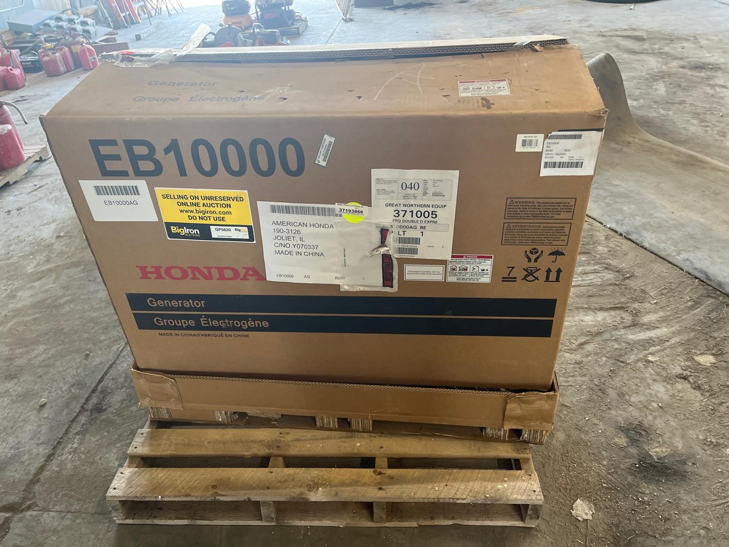 Honda EB10000AG 10,000 Watt Generator BigIron Auctions