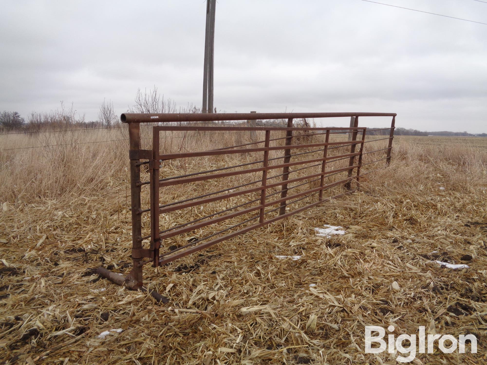 Freestanding 24' Steel Livestock Panel W/ Swinging Gate BigIron Auctions